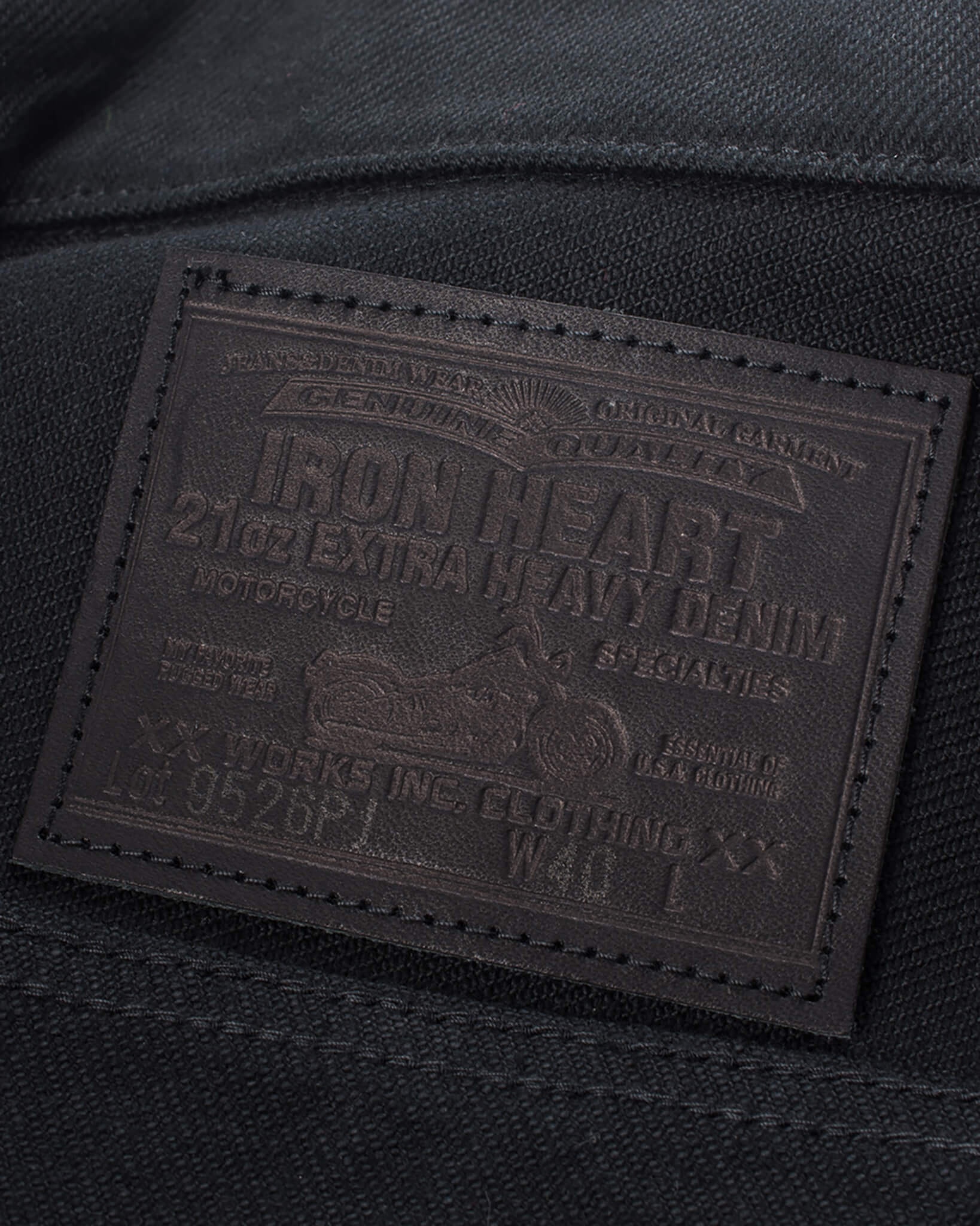 IH-9526PJ 21oz Non-Fade Denim Modified Type III Jacket - Superblack - 13