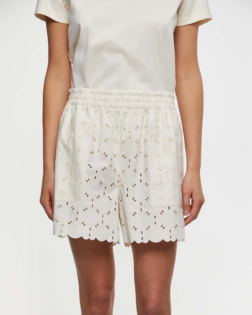 Shorts Broderie Anglaise Natural - 2