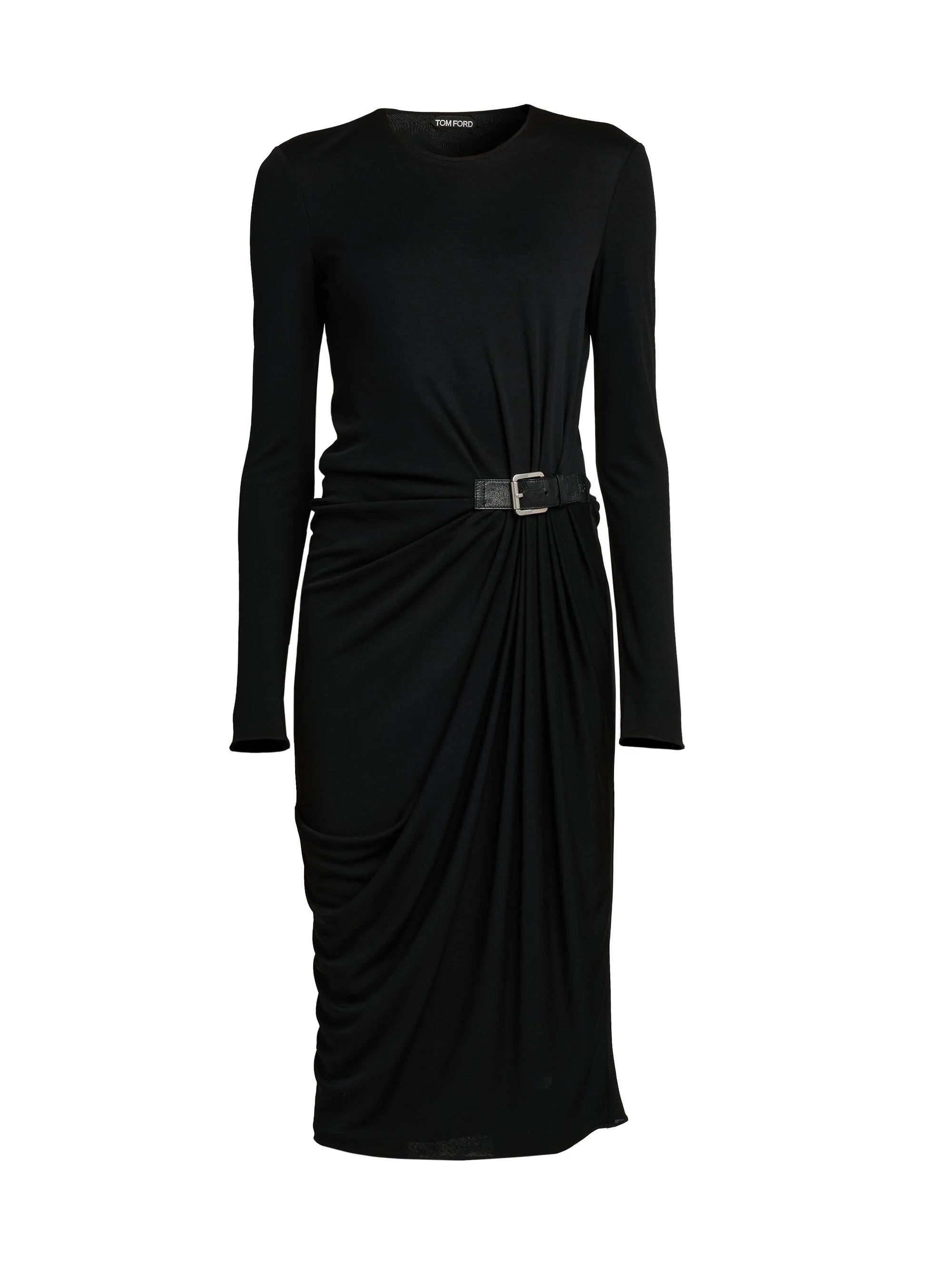 Women's Ruched Crepe Jersey Cocktail Dress - Naa Black - 1