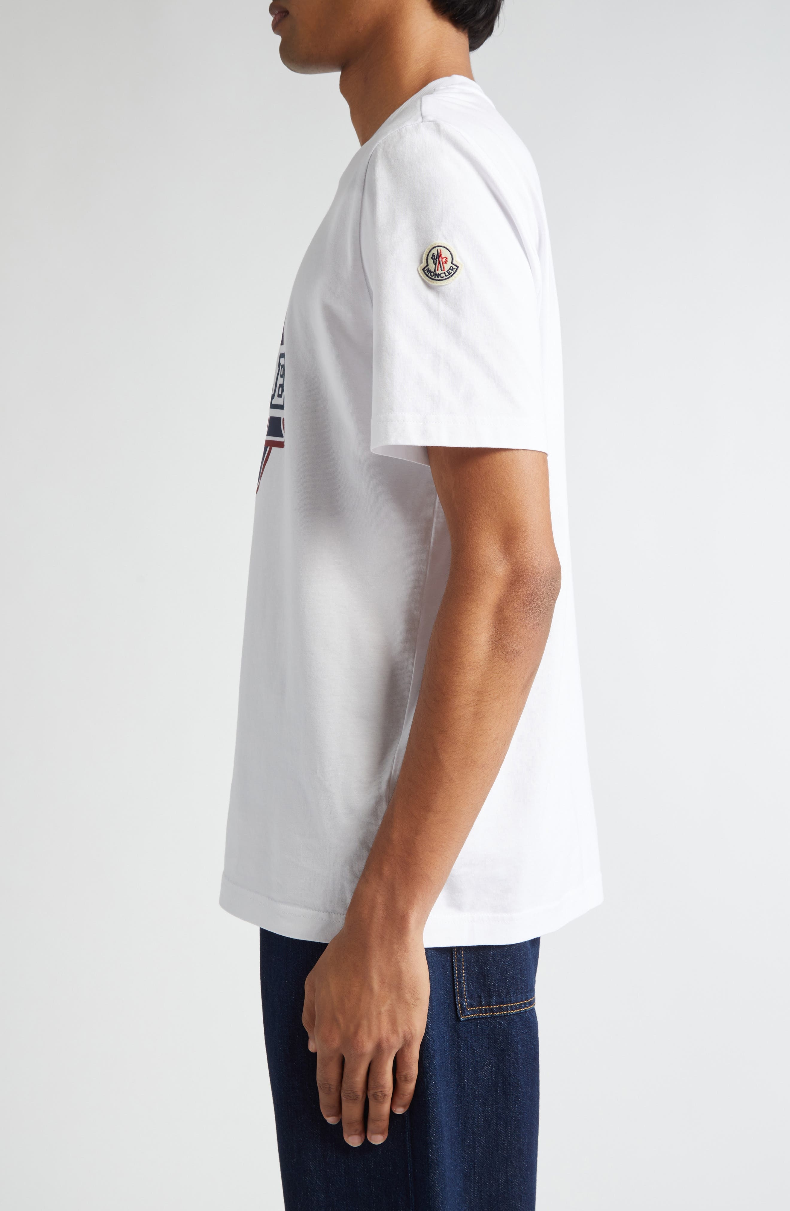 Moncler Logo Graphic T-Shirt in White at Nordstrom - 3