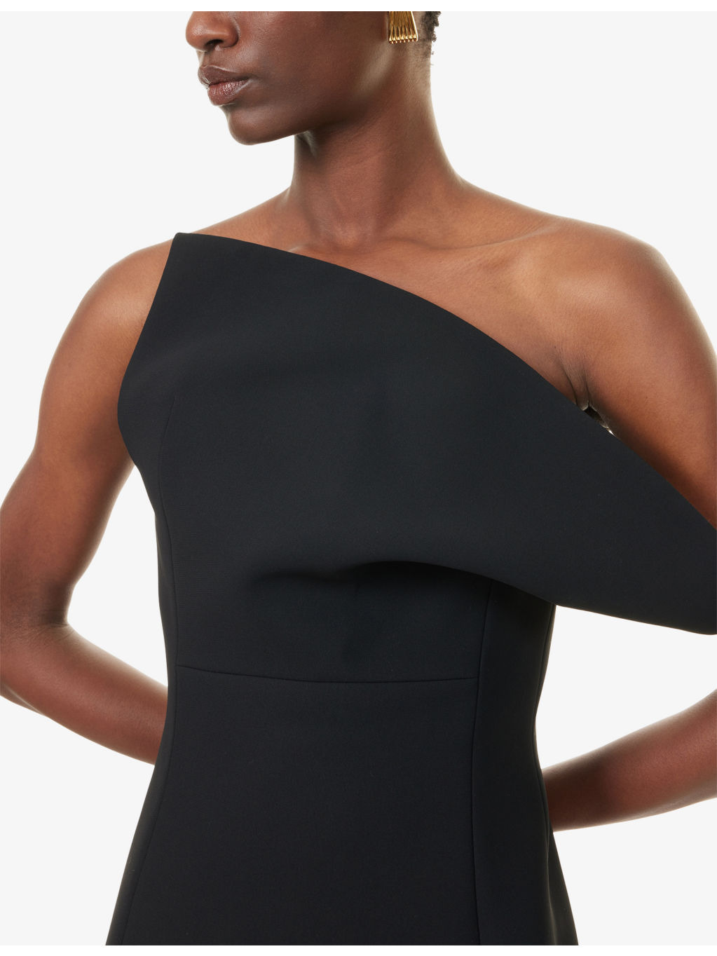 Cato Asymmetric Woven Midi Dress - 5