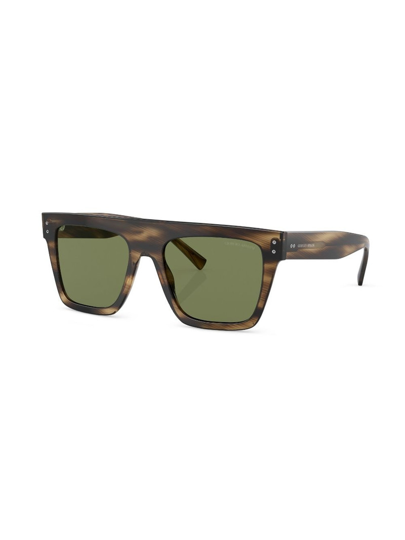 GIORGIO ARMANI tortoiseshell-effect square-frame sunglasses outlook
