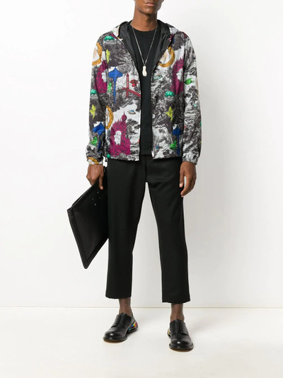 Valentino city print hooded jacket outlook