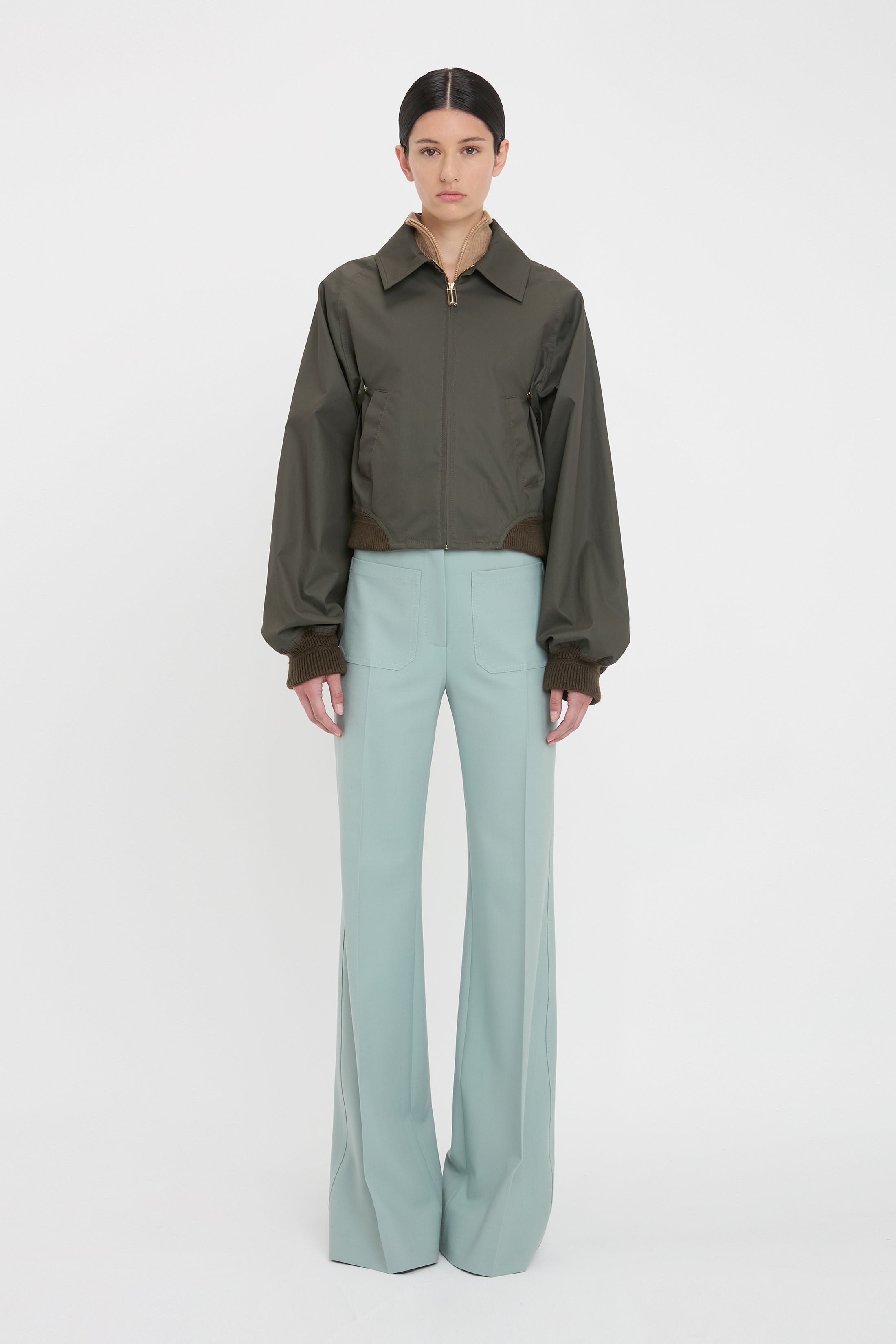 Harrington Bomber Jacket In Khaki - 2