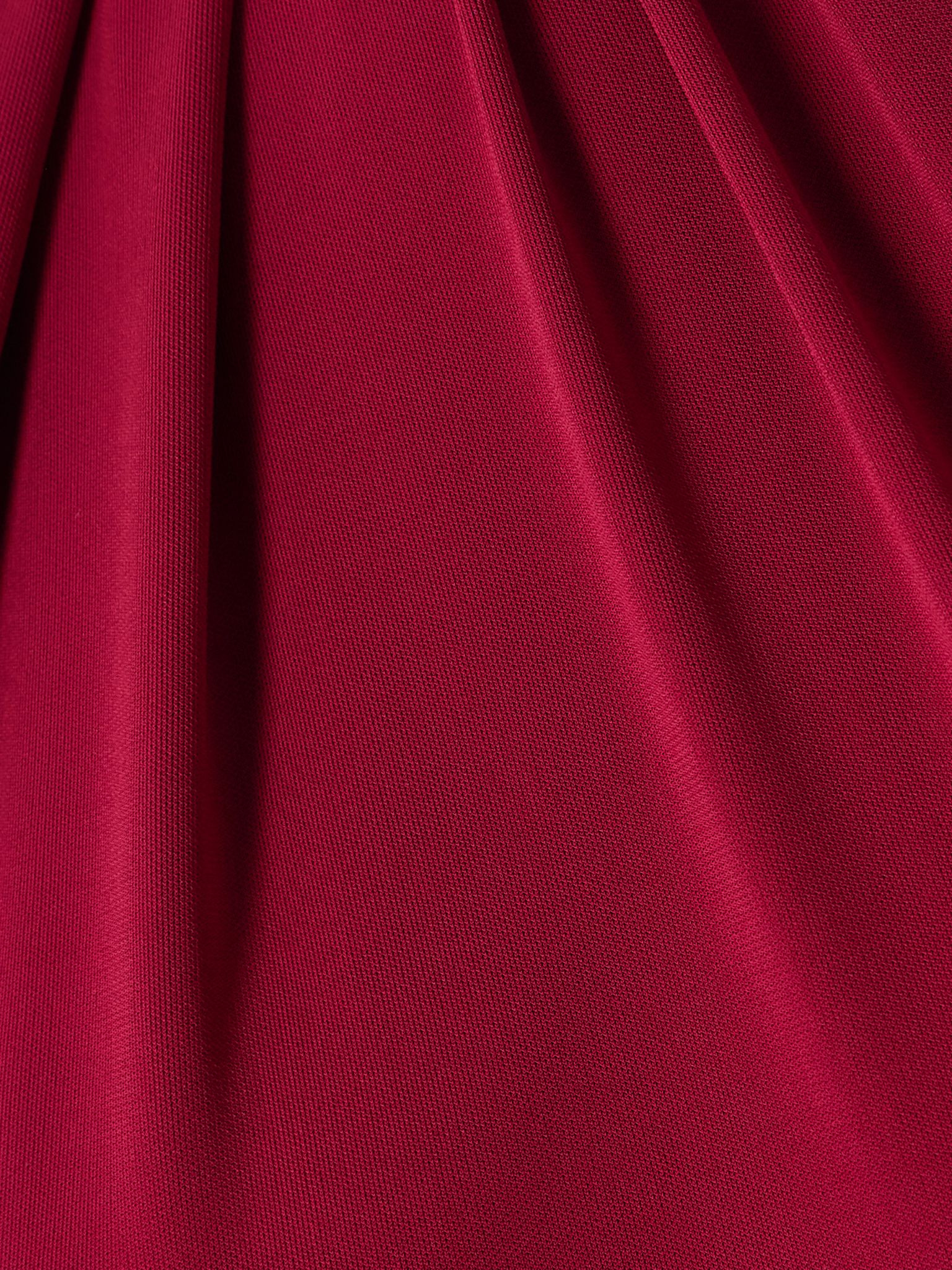 Cutout one-sleeve crepe-jersey midi dress Burgundy - 4