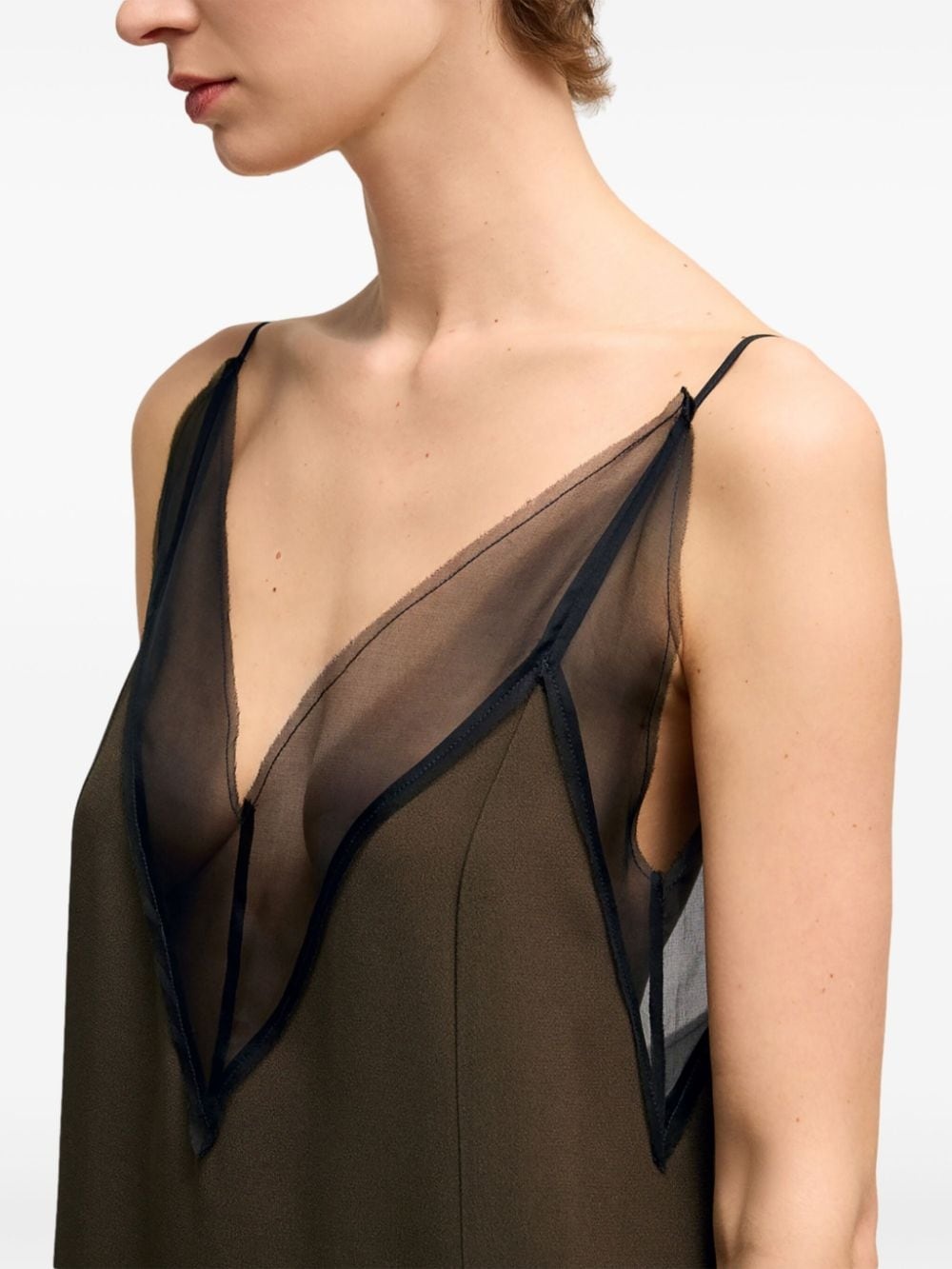 thin strap midi-dress - 6