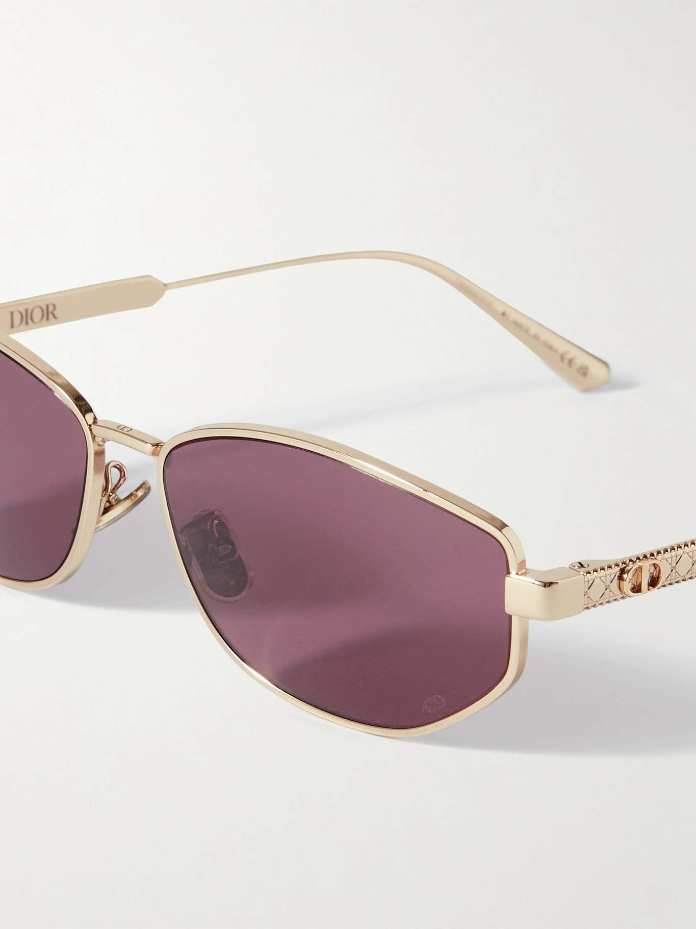 DiorCannage B1U oval-frame rose gold-tone sunglasses Rose gold - 4