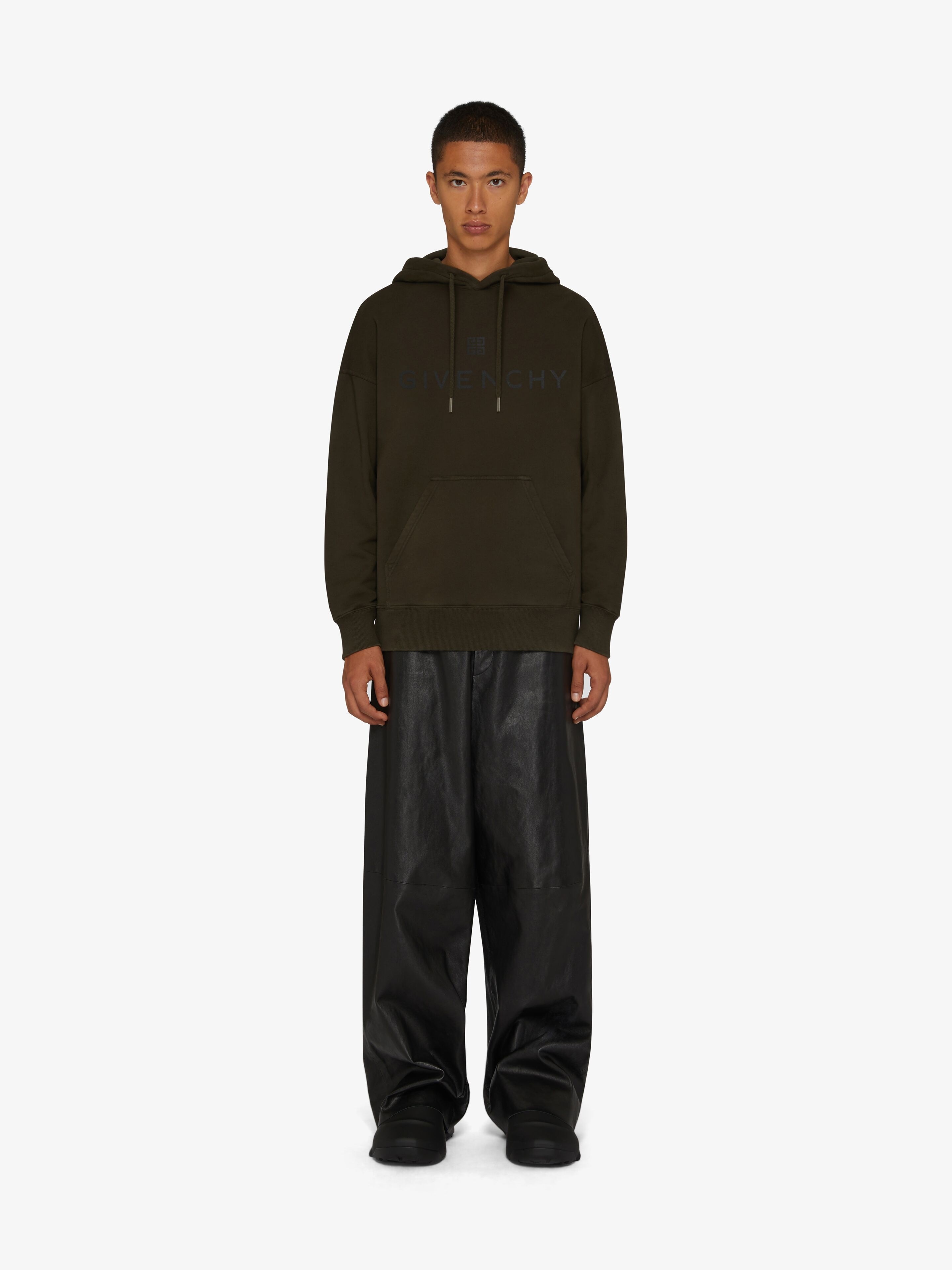 SLIM FIT HOODIE IN PRINTED FELPA - 2