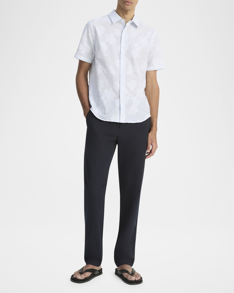 Vince Men's Fil Coupe Floral Stripe Short-Sleeve Shirt outlook