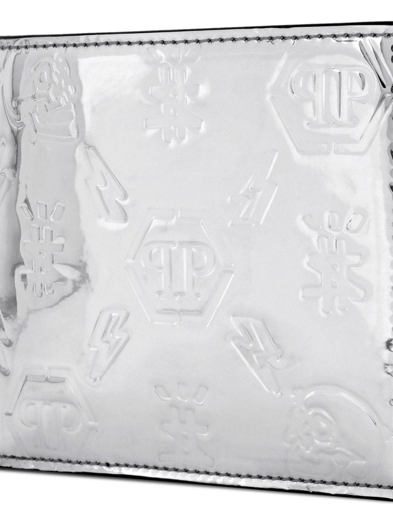 monogram-embossed metallic wallet 3