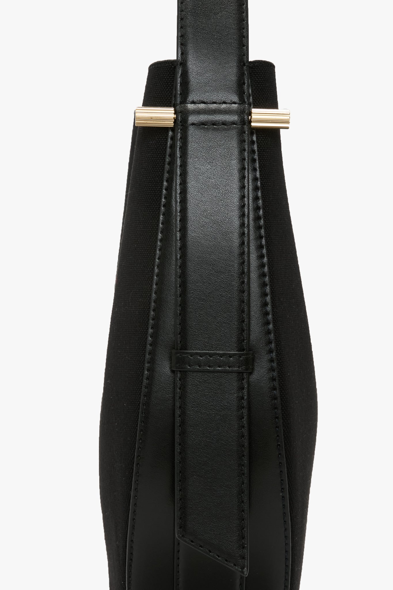 Dia Hobo Bag In Black Canvas With Black Leather - 6