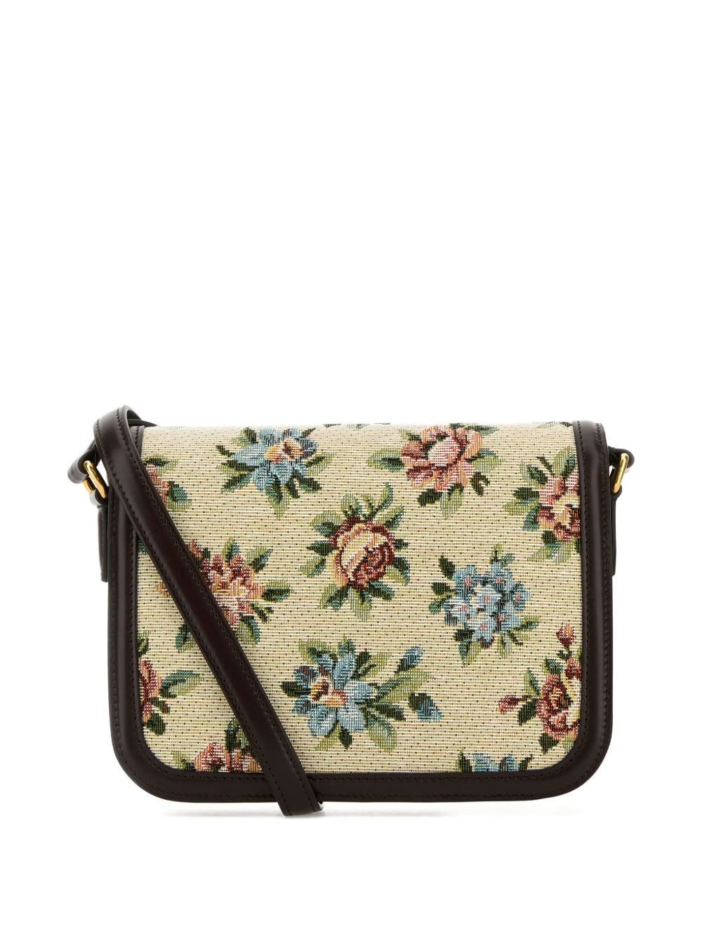 floral-pattern leather cross body bag - 2