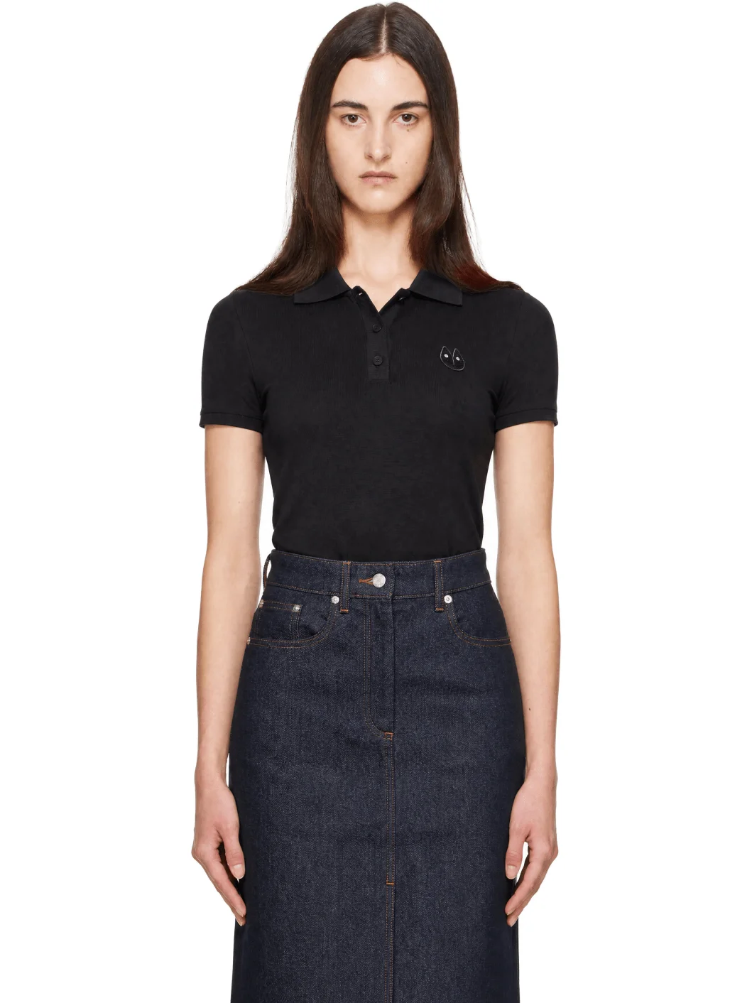 Black Fortune Fox Jersey Polo - 1