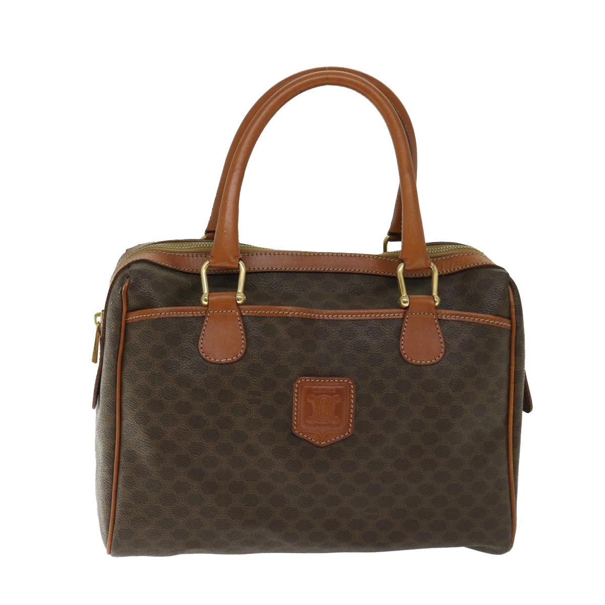 CELINE Macadam Canvas Hand Bag Pvc Brown - 2
