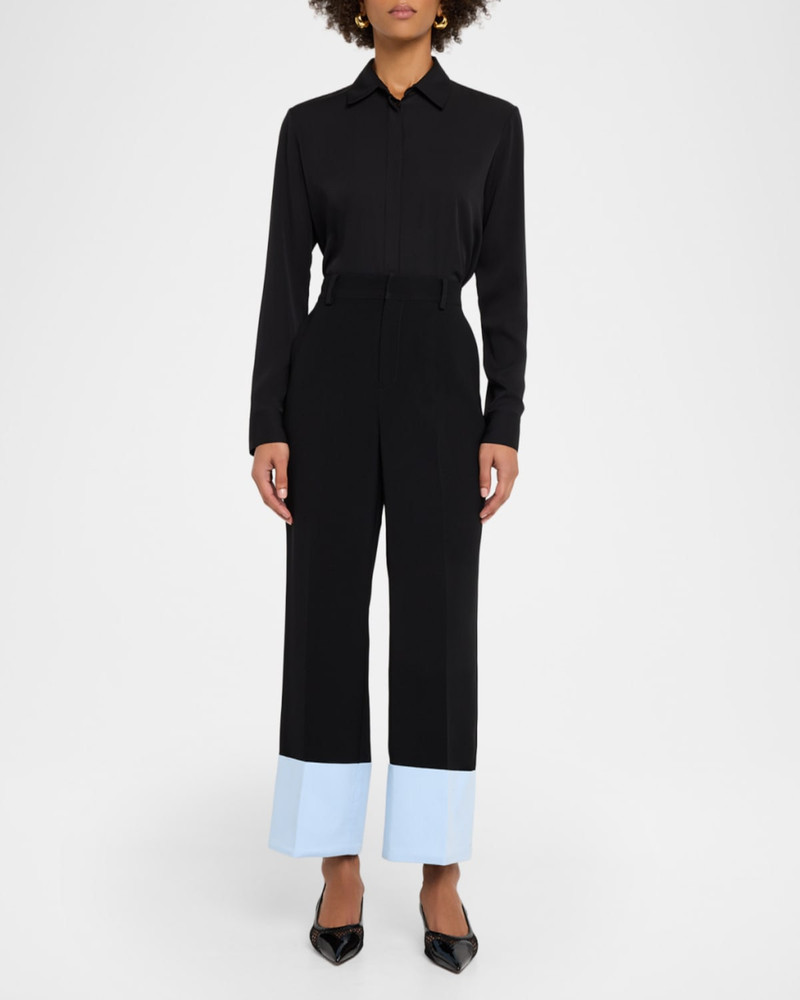 Cinq à Sept Maesa Wide-Leg Cuffed Pants outlook