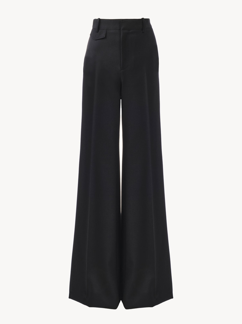 Chloé HIGH-RISE FLARED PANTS IN WOOL GRAIN DE POUDRE outlook