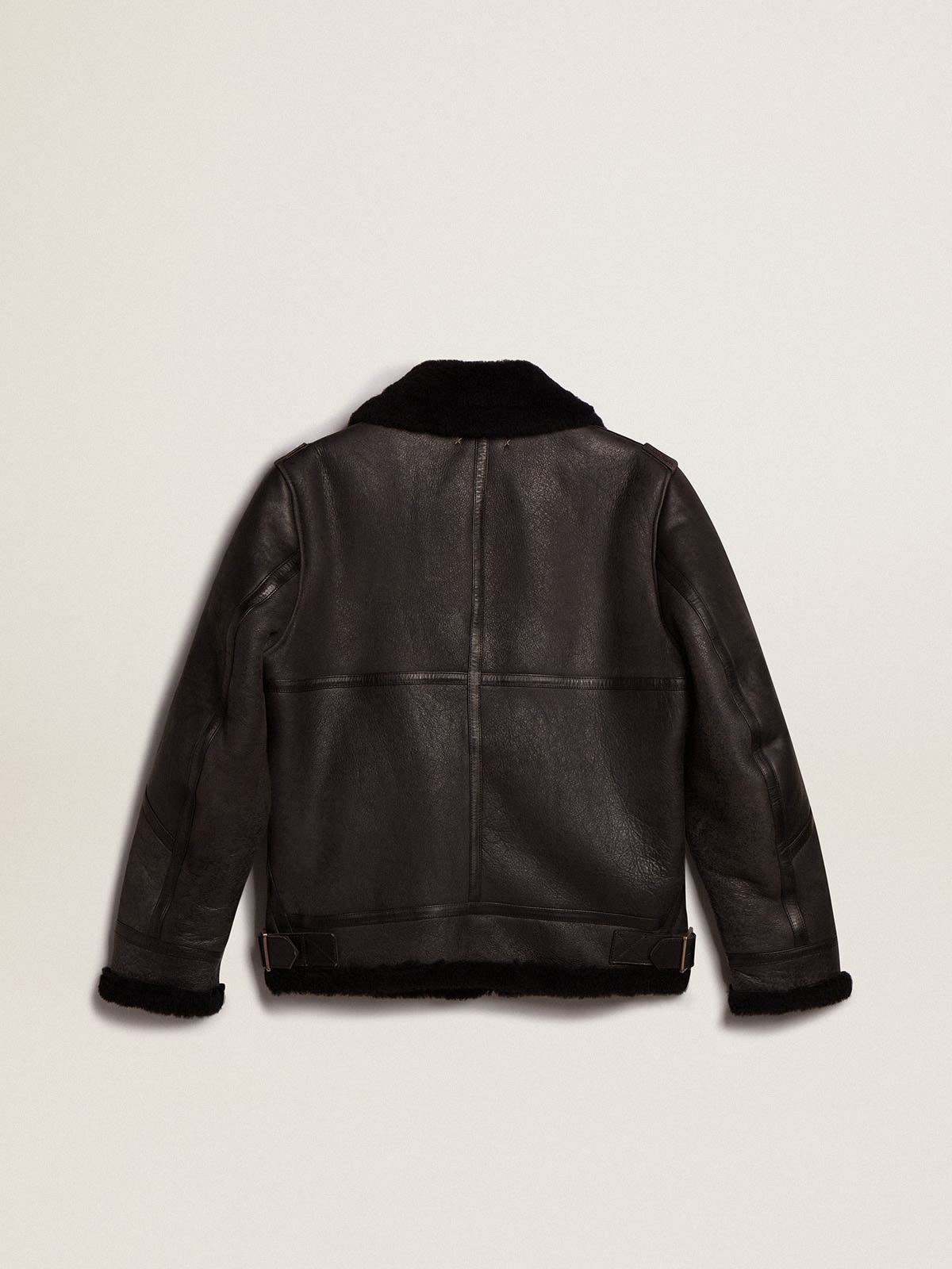 Black sheepskin jacket - 5