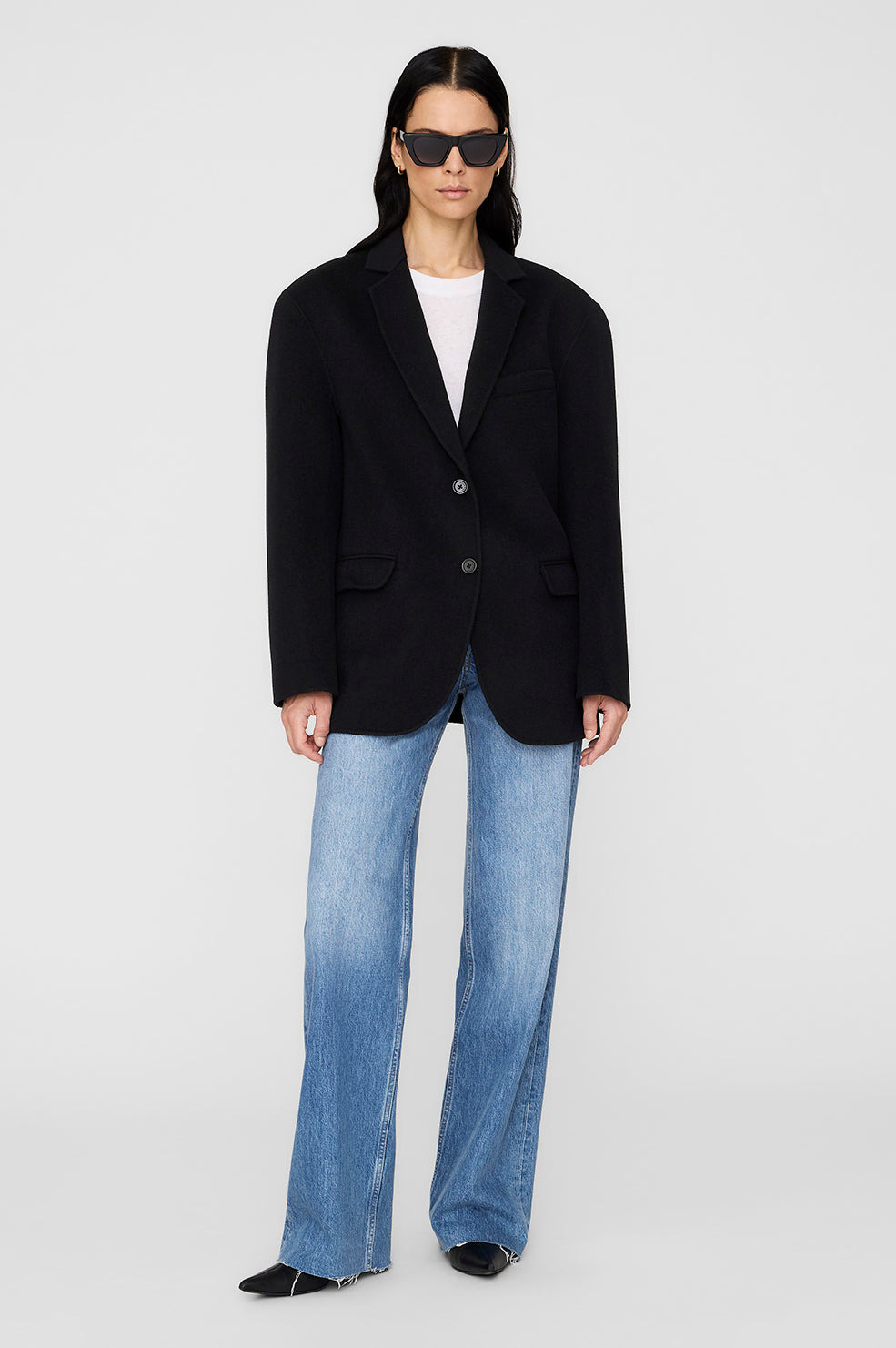 Quinn Blazer - Black Cashmere Blend - 5