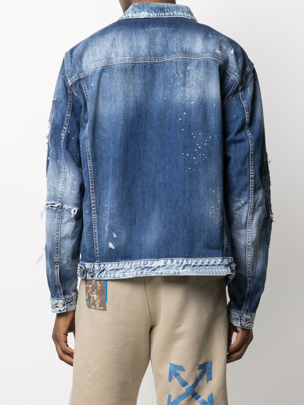 button-front denim jacket - 4