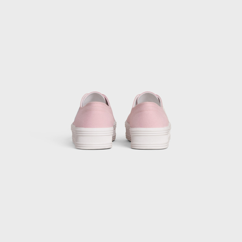 CELINE JANE LOW LACE-UP SNEAKER in CANVAS AND CALFSKIN outlook