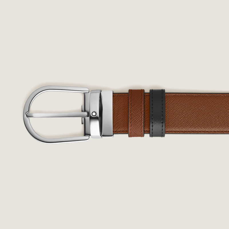 Montblanc HORSESHOE 35 MM REVERSIBLE BELT IN SARTORIAL LEATHER outlook