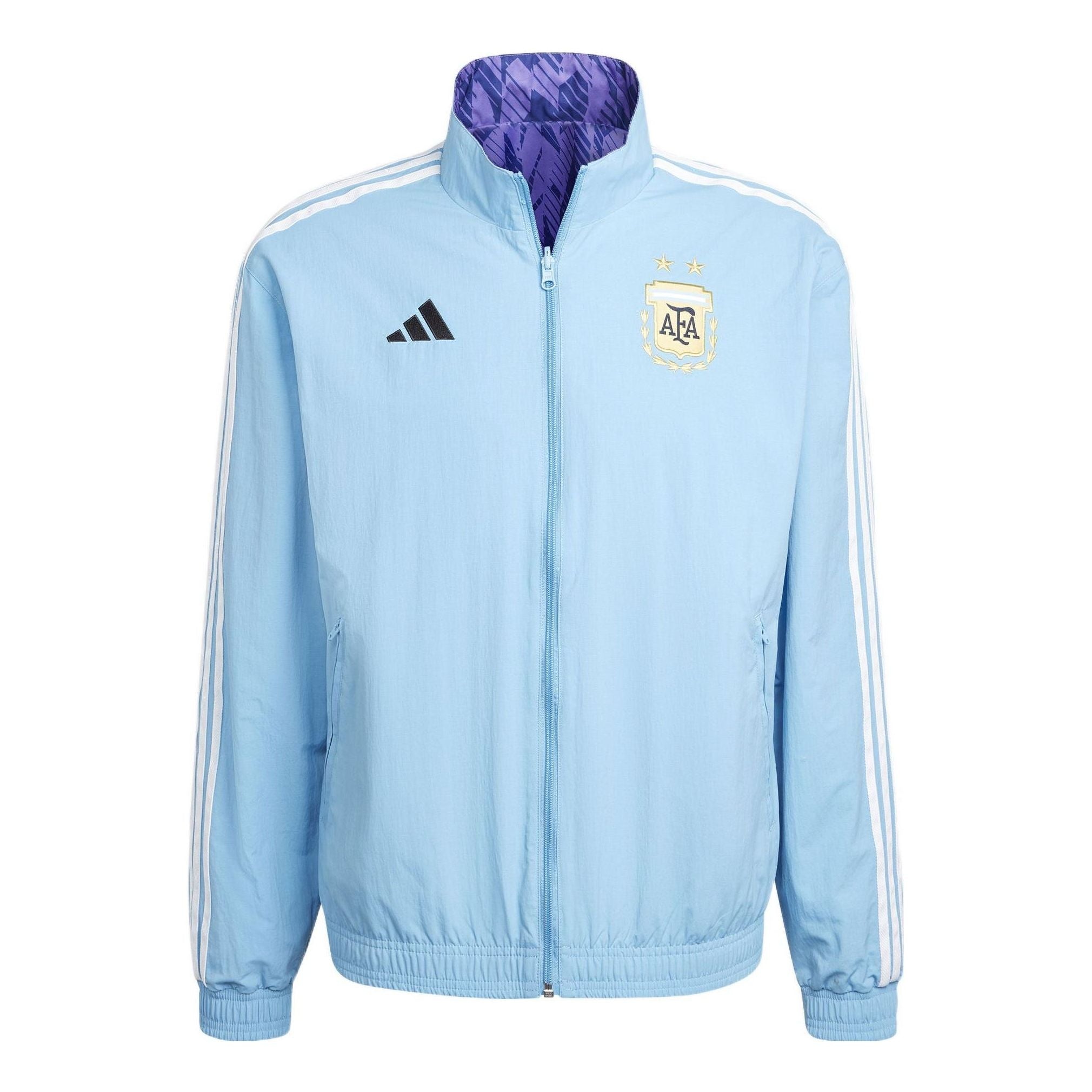 adidas Argentina Anthem Jacket Men's Sports Soccer Running Top Light Blue HF3948 - 1