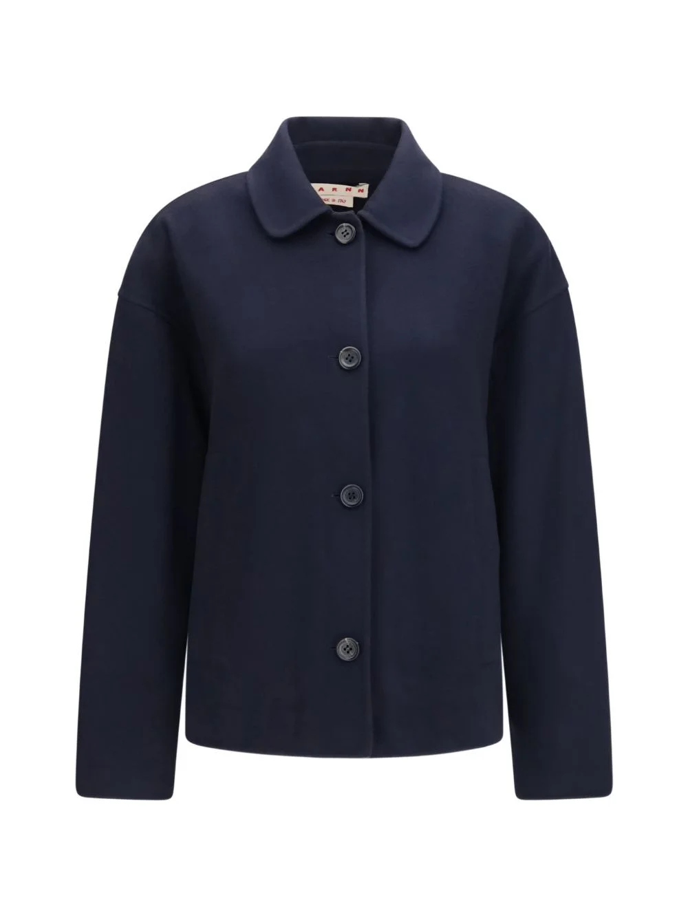button-down wool jacket - 1
