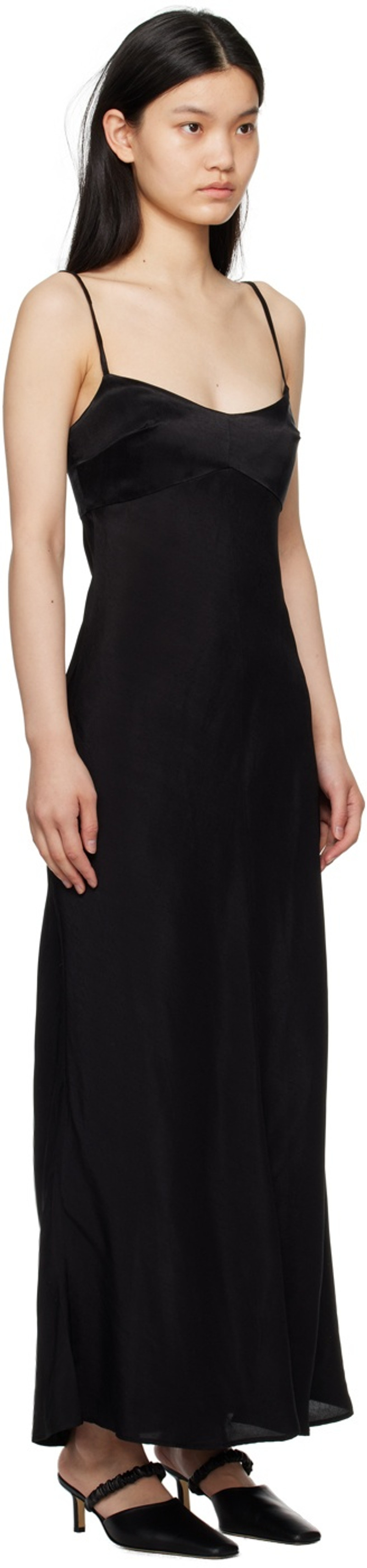 Elleme Black Square Neck Maxi Dress outlook