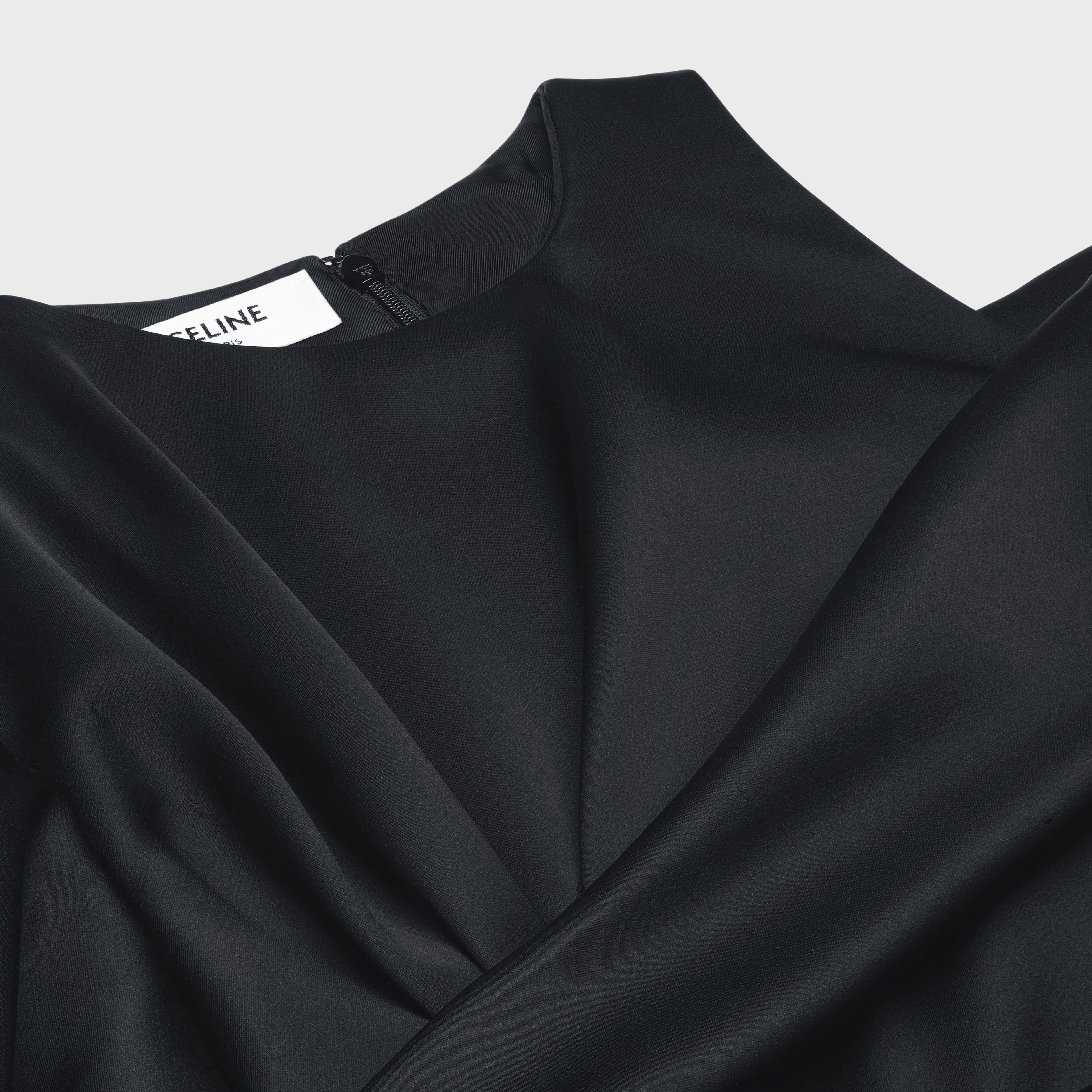 DRAPED DRESS IN DOUBLE FACE SILK - 3