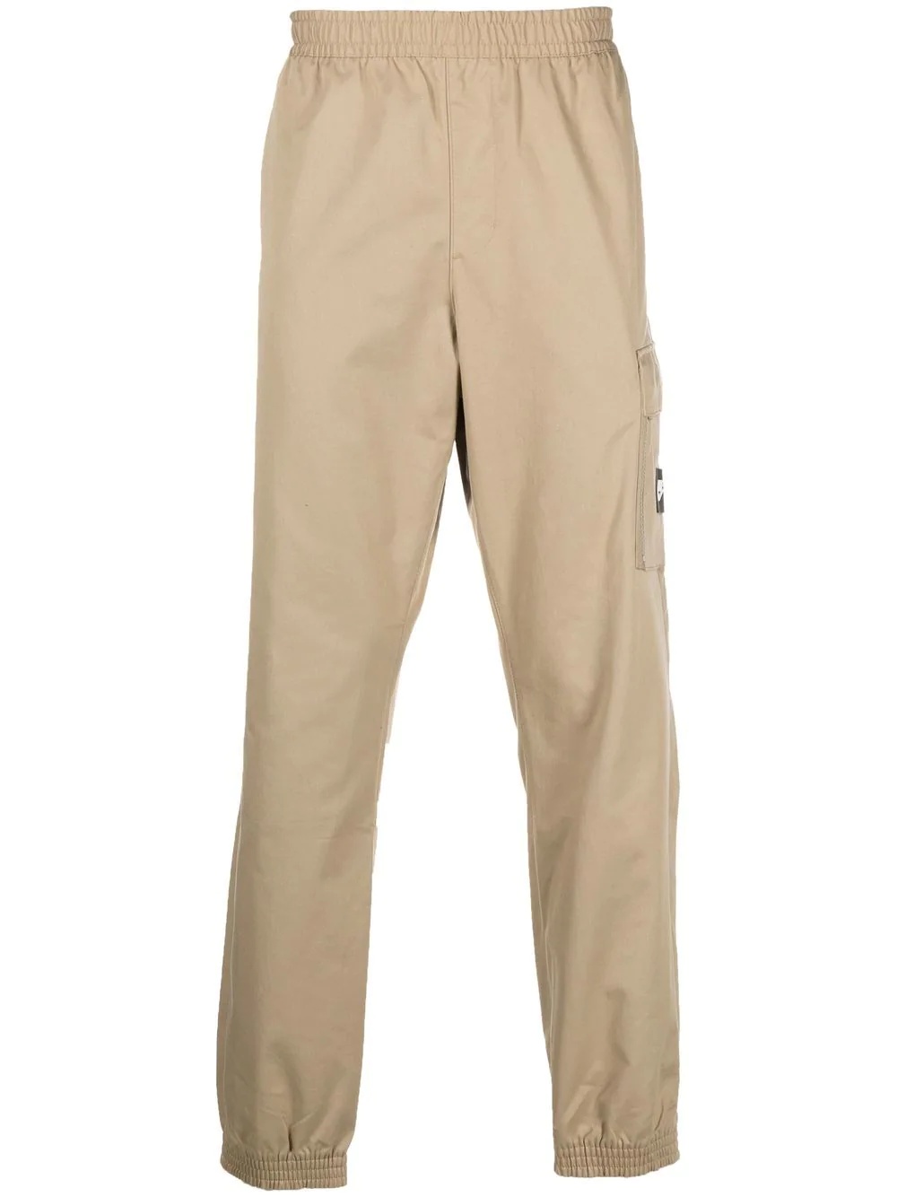 side logo-patch utility trousers - 1