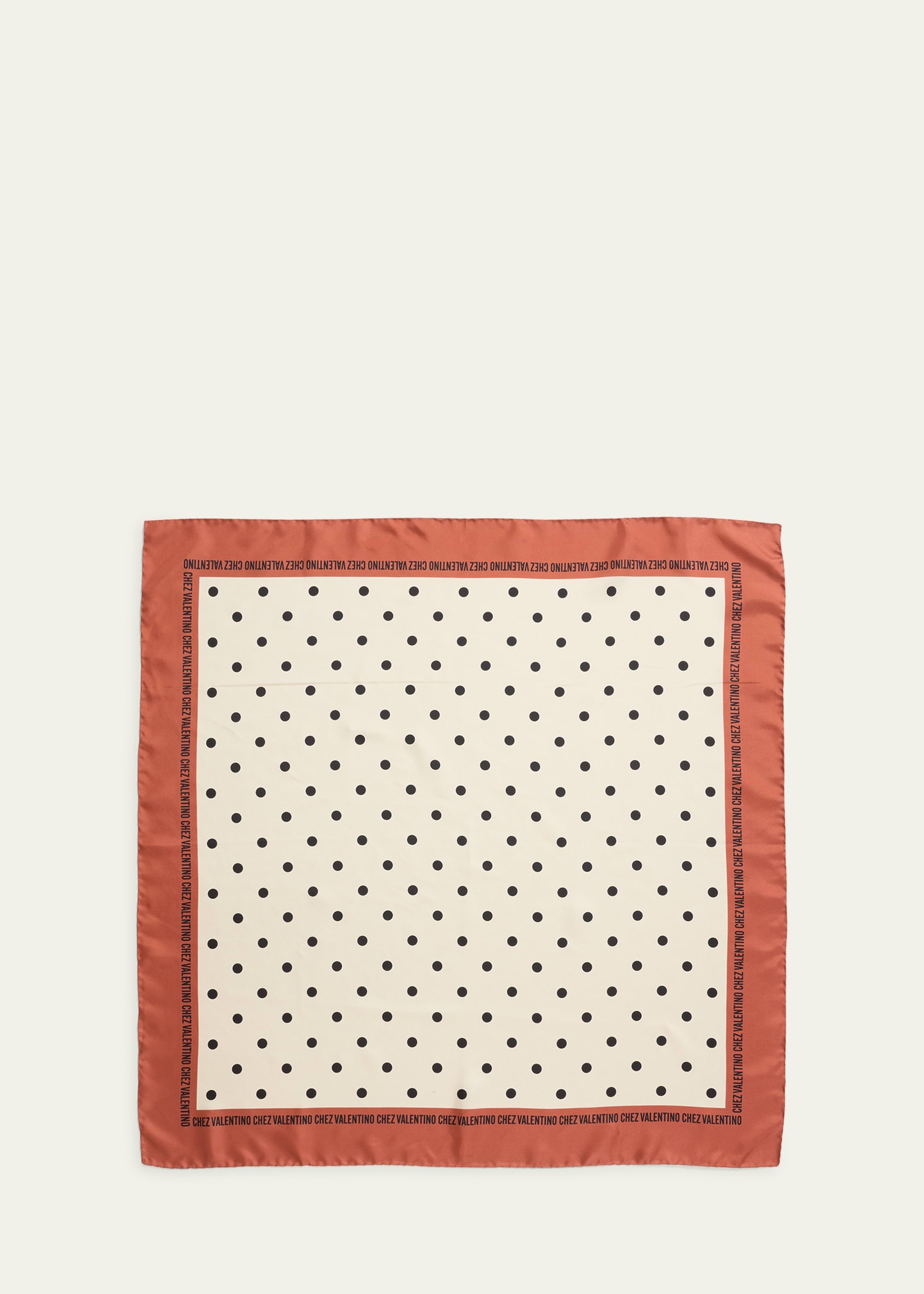 Polka Dot Silk Scarf - 5
