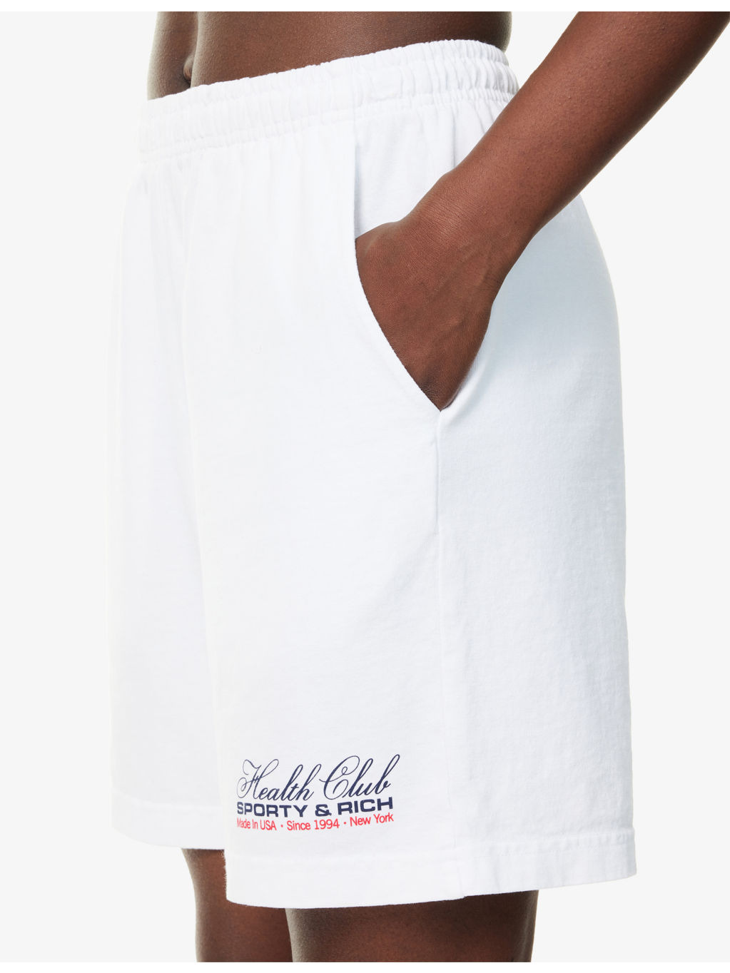 Drawstring Brand-Print Cotton-Jersey Shorts - 5