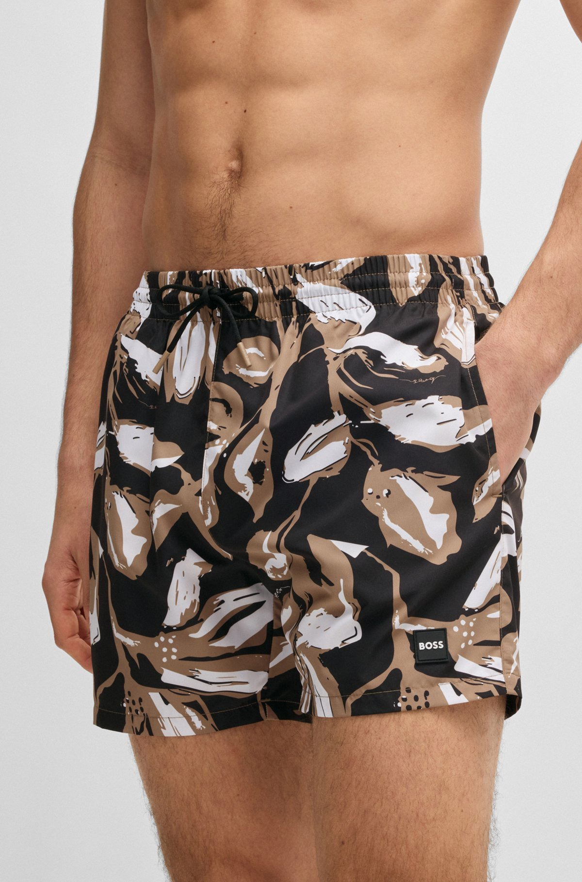 FULLY LINED SWIM SHORTS WITH SEASONAL PRINT - 3