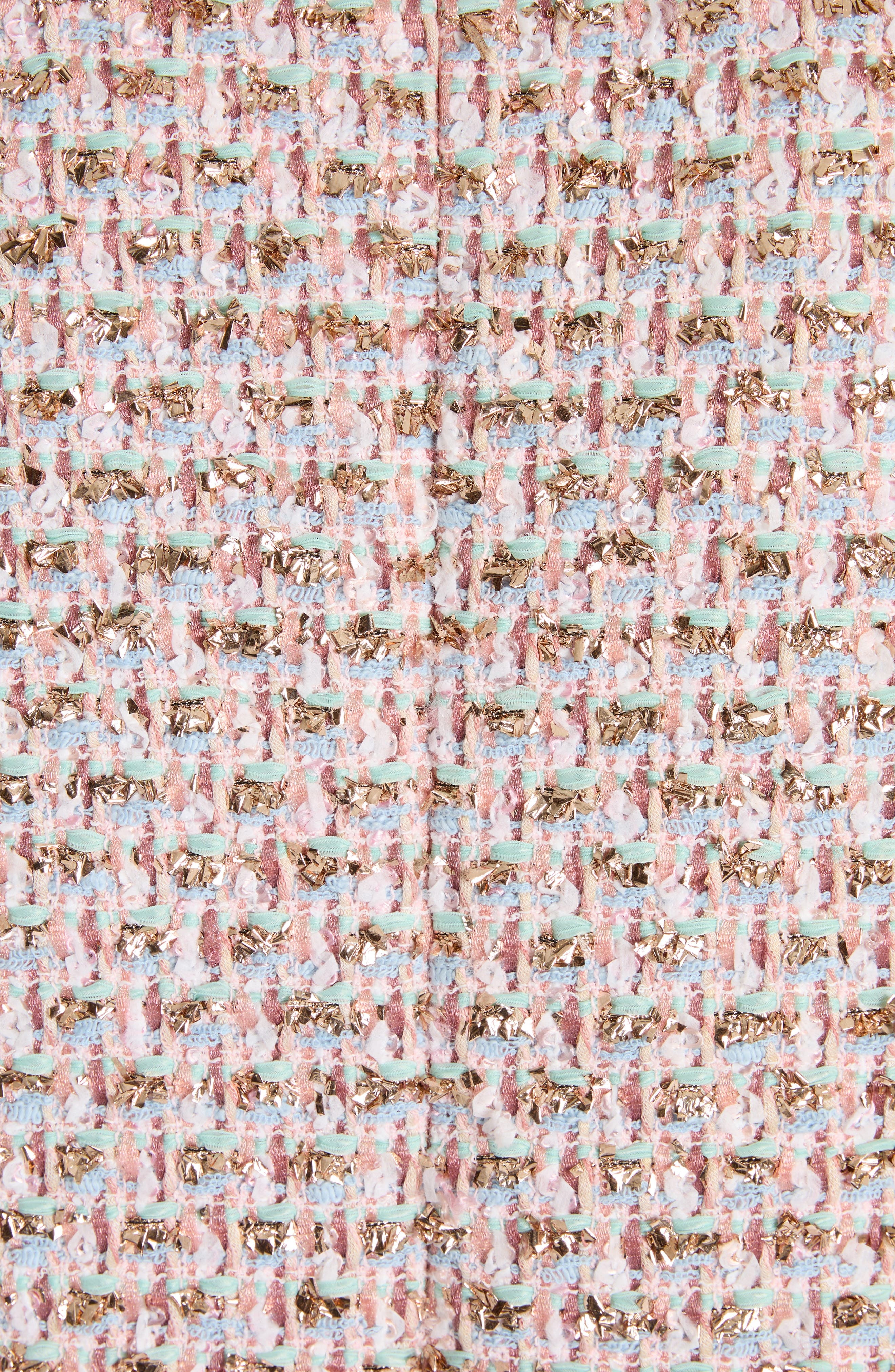 Valentino Garavani Embroidered Ribbon Tweed Shift Dress in Pink Multi at Nordstrom - 7