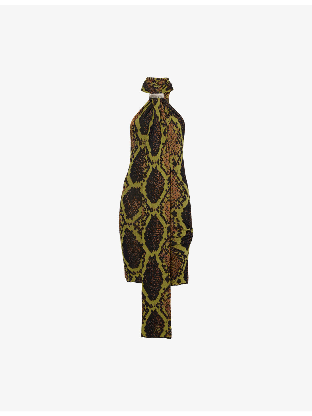 Halterneck Graphic-Print Cotton-Blend Mini Dress - 1