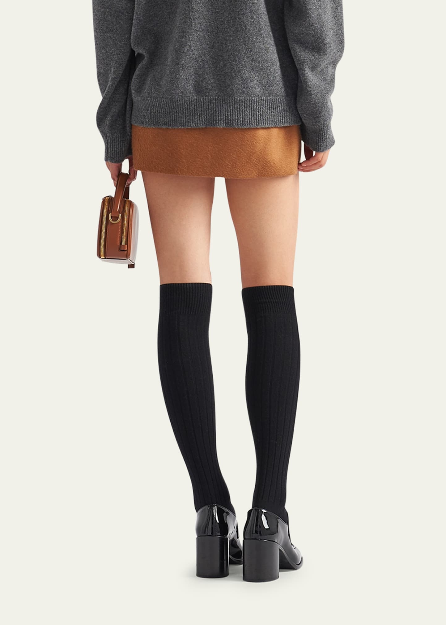 Fringe Cashmere Scarf Mini Skirt - 3