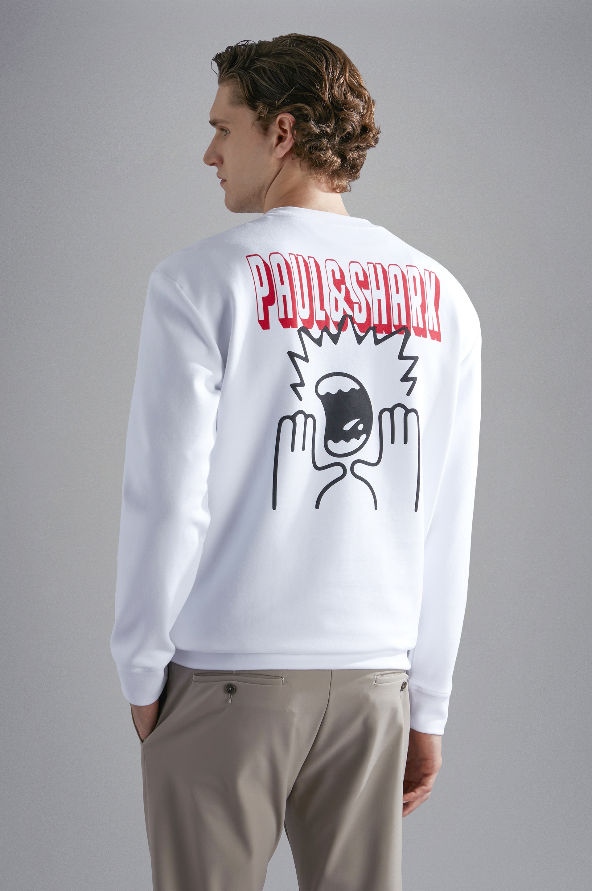 SOFT ACTIVE FLEECE COTTON SWEATSHIRT WITH PRINTS - 3