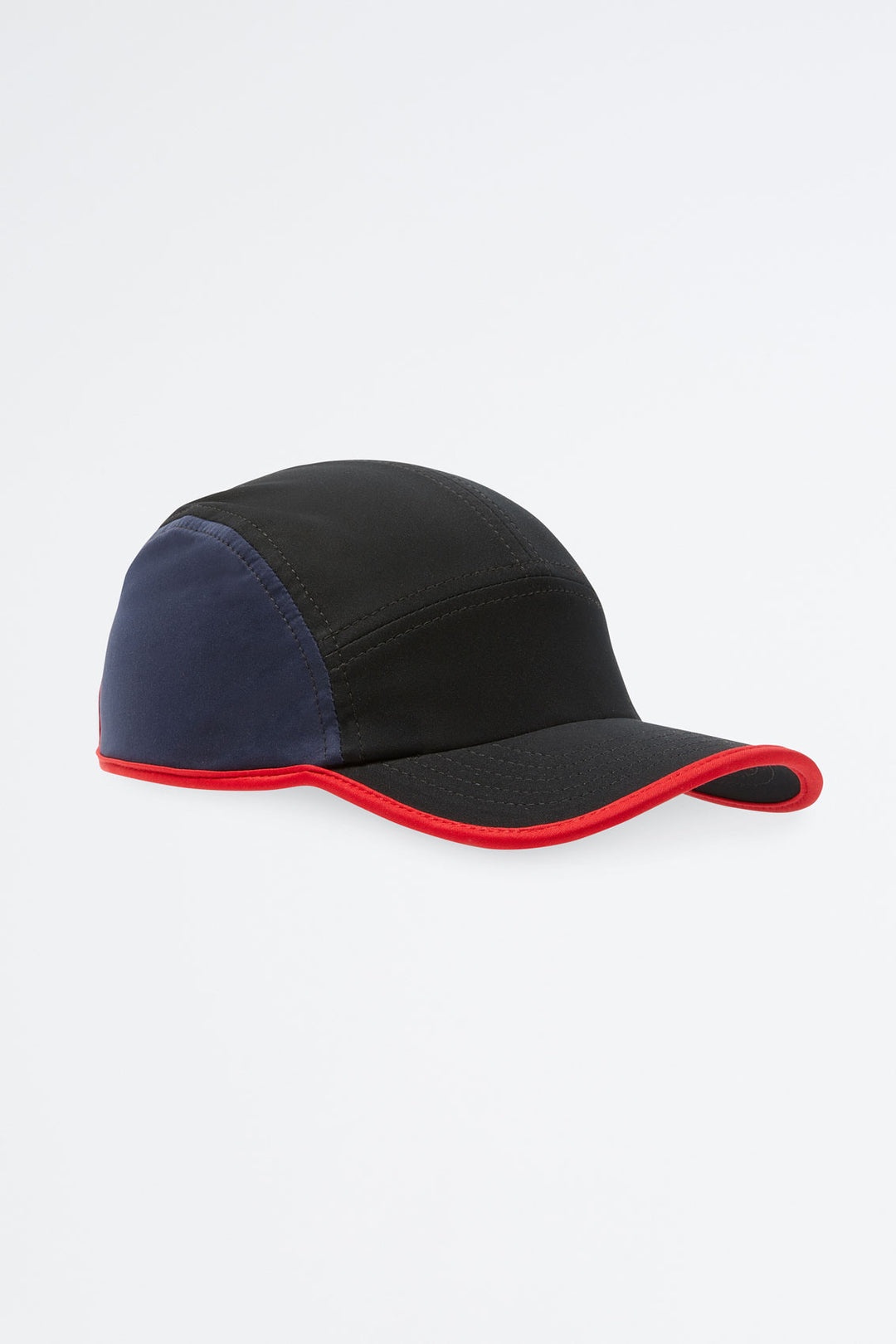 BLACK BASEBALL CAP WITH RED PROFILE - 1