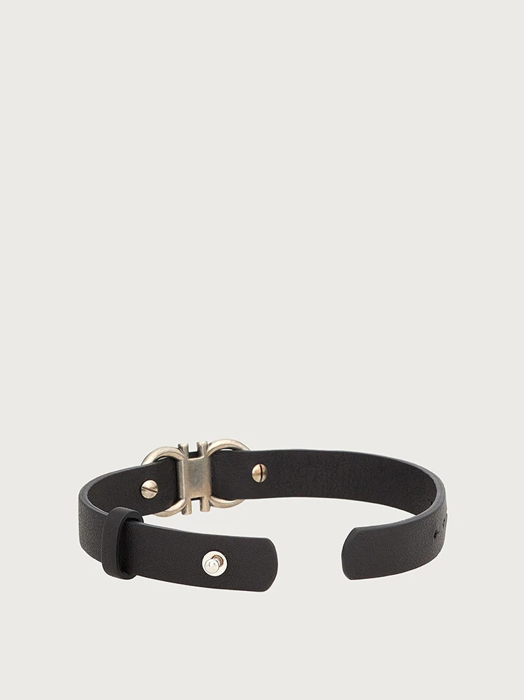 LEATHER GANCINI BRACELET - 2