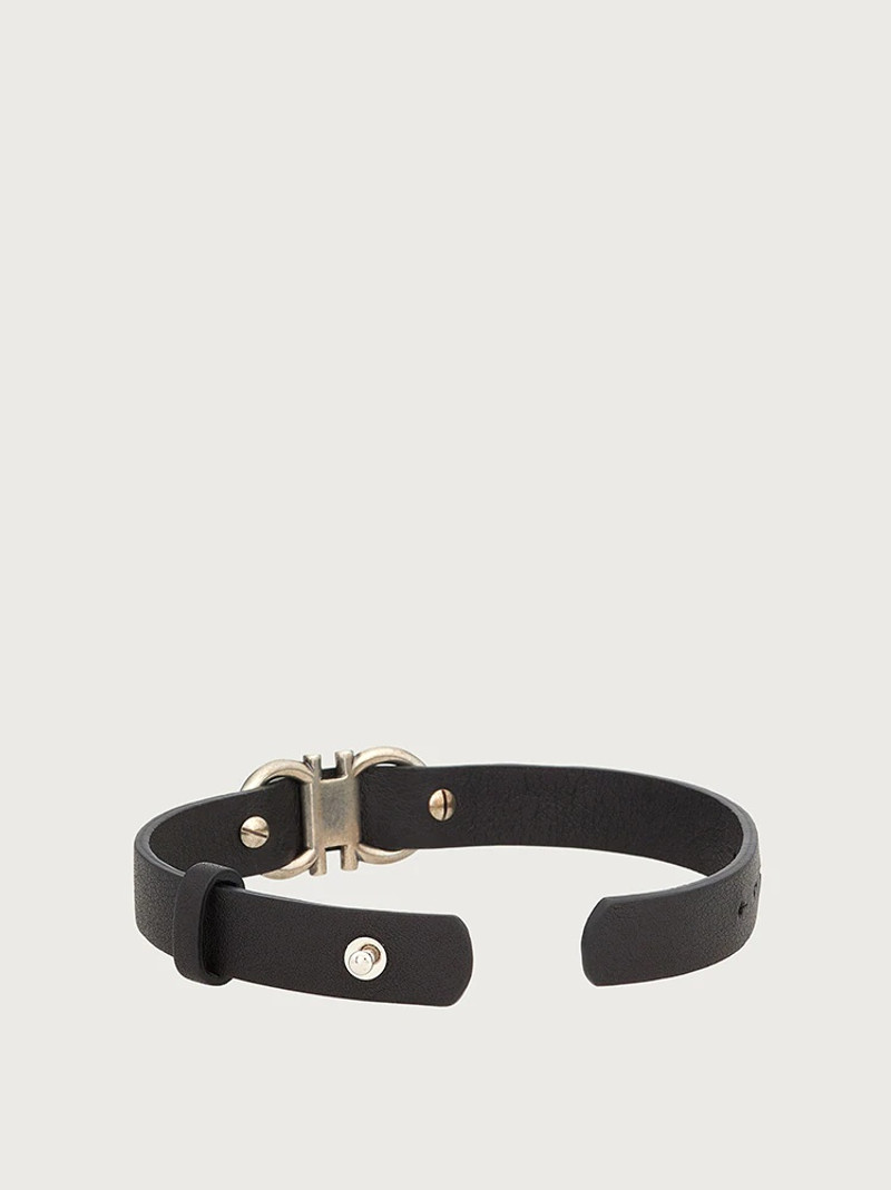 FERRAGAMO LEATHER GANCINI BRACELET outlook