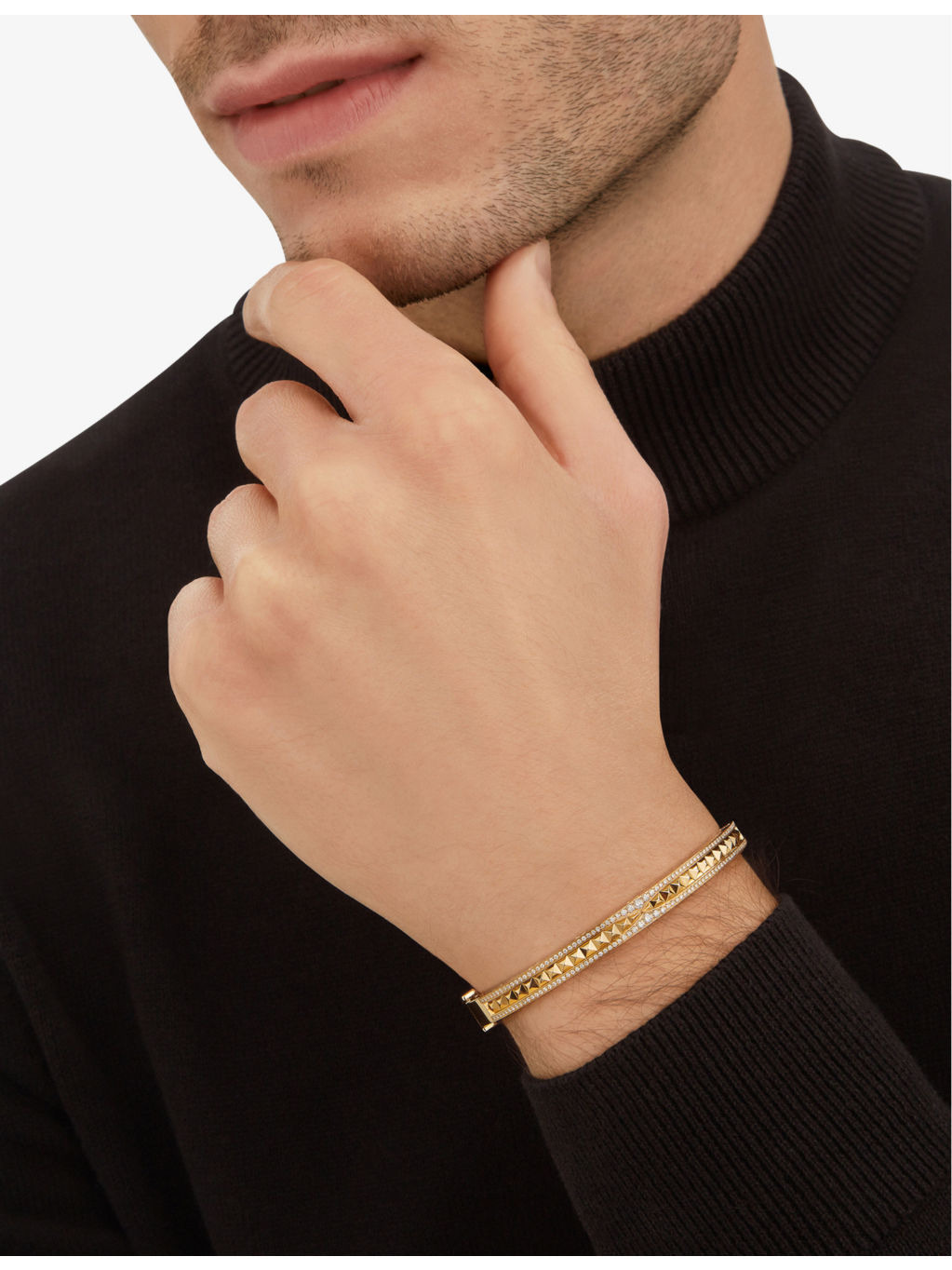 B.zero1 18ct yellow-gold and 0.87ct diamond bangle bracelet - 4