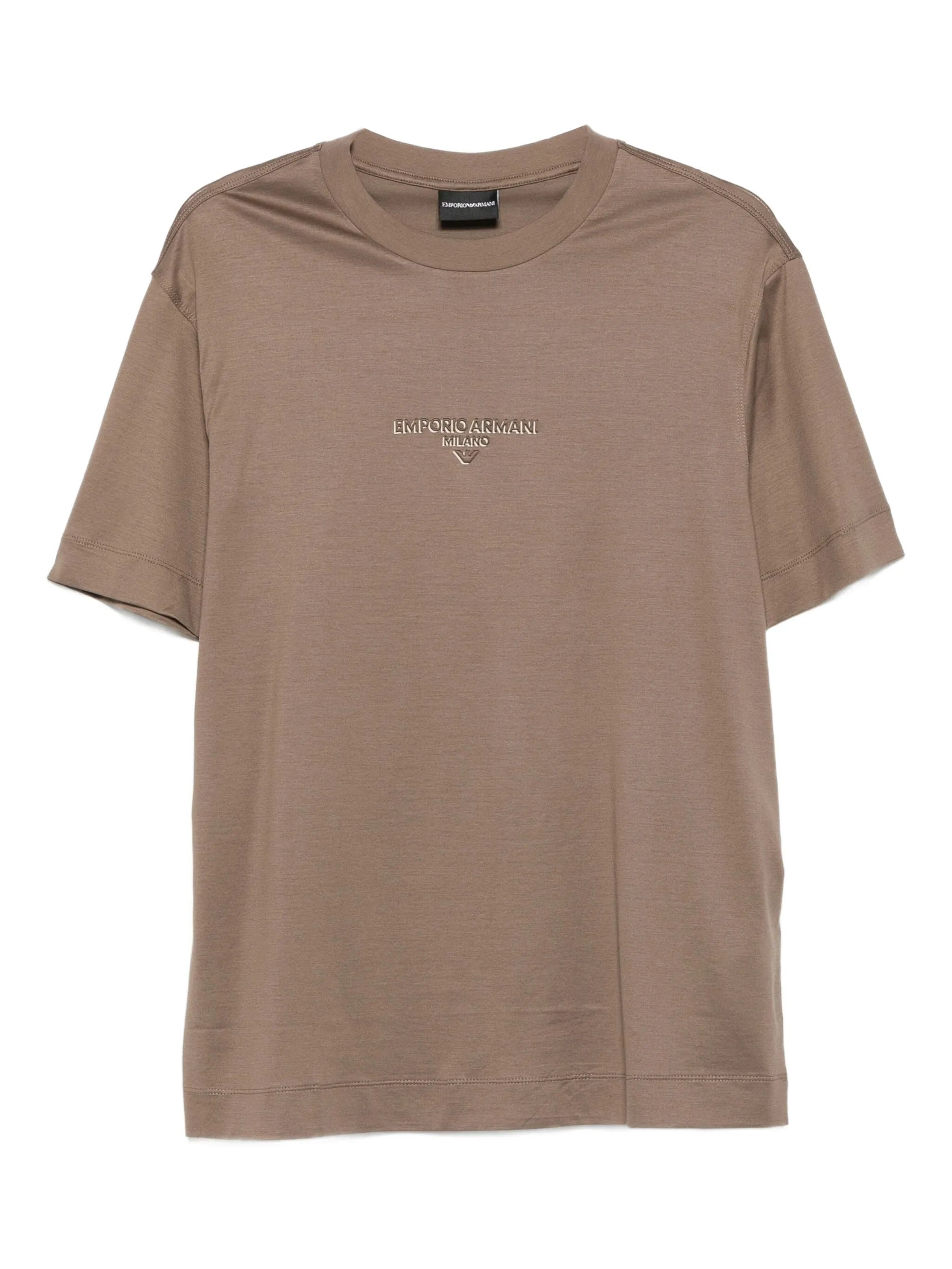 Emporio Armani Logo-embroidered T-shirt - 1