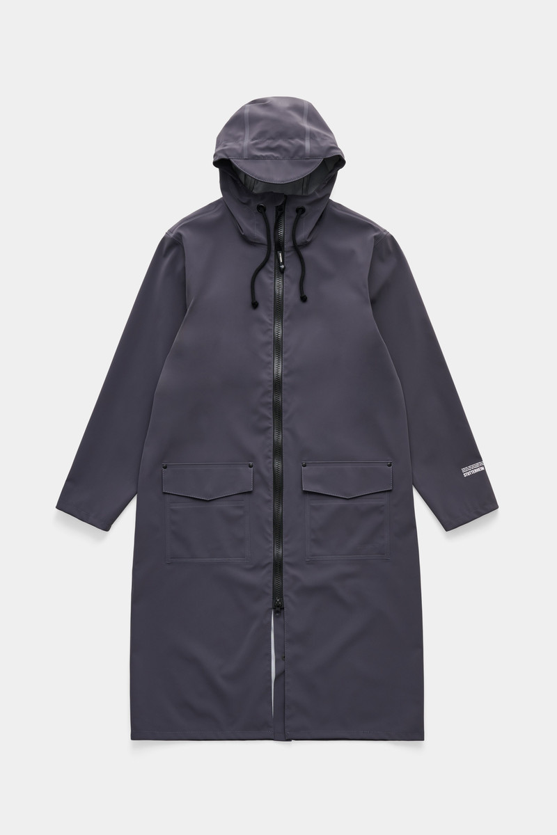 Stockholm Long Patch Raincoat Mystic Blue 5