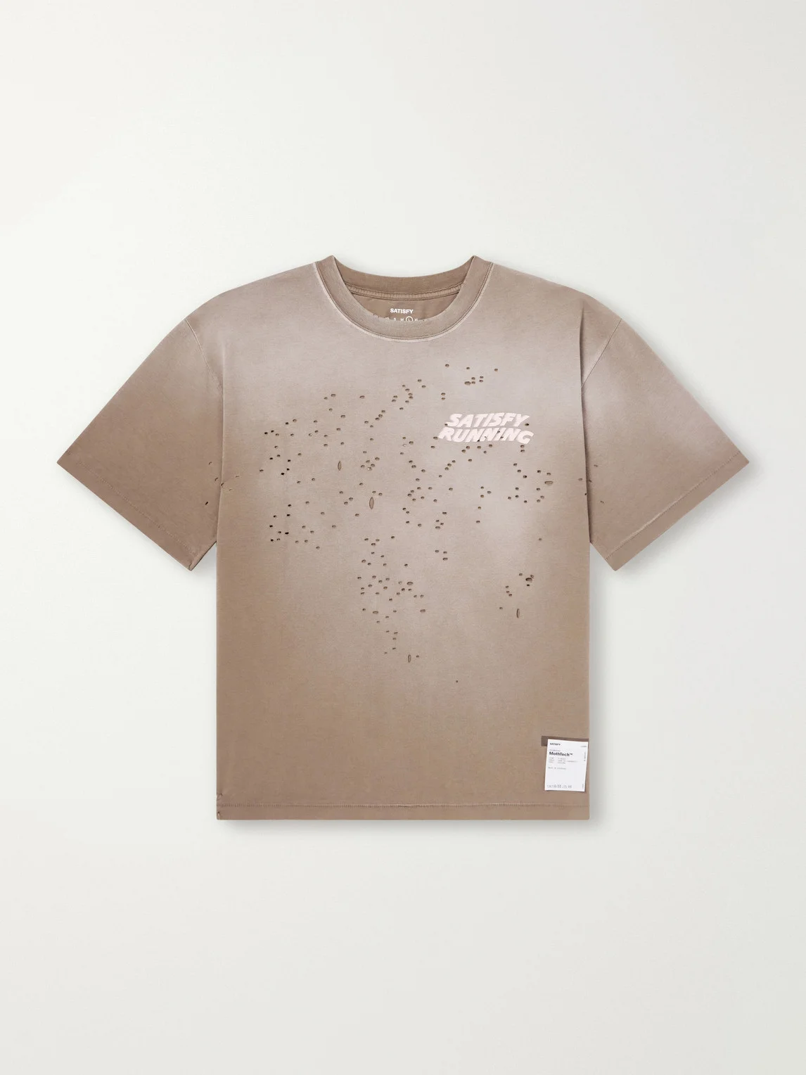 Logo-Print Distressed MothTech™ Cotton-Jersey T-Shirt - 1
