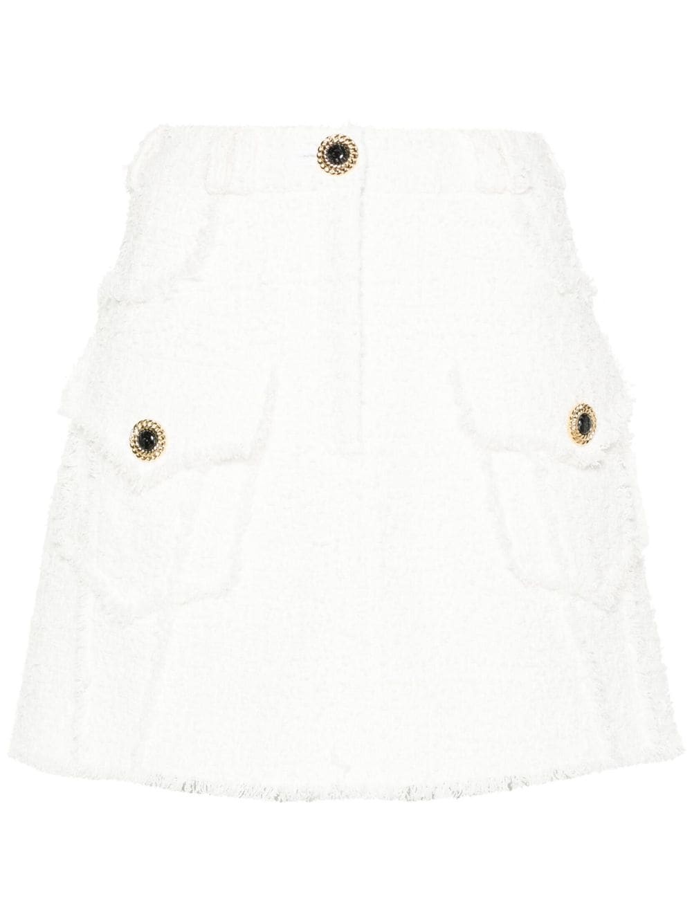 A-line tweed miniskirt - 1