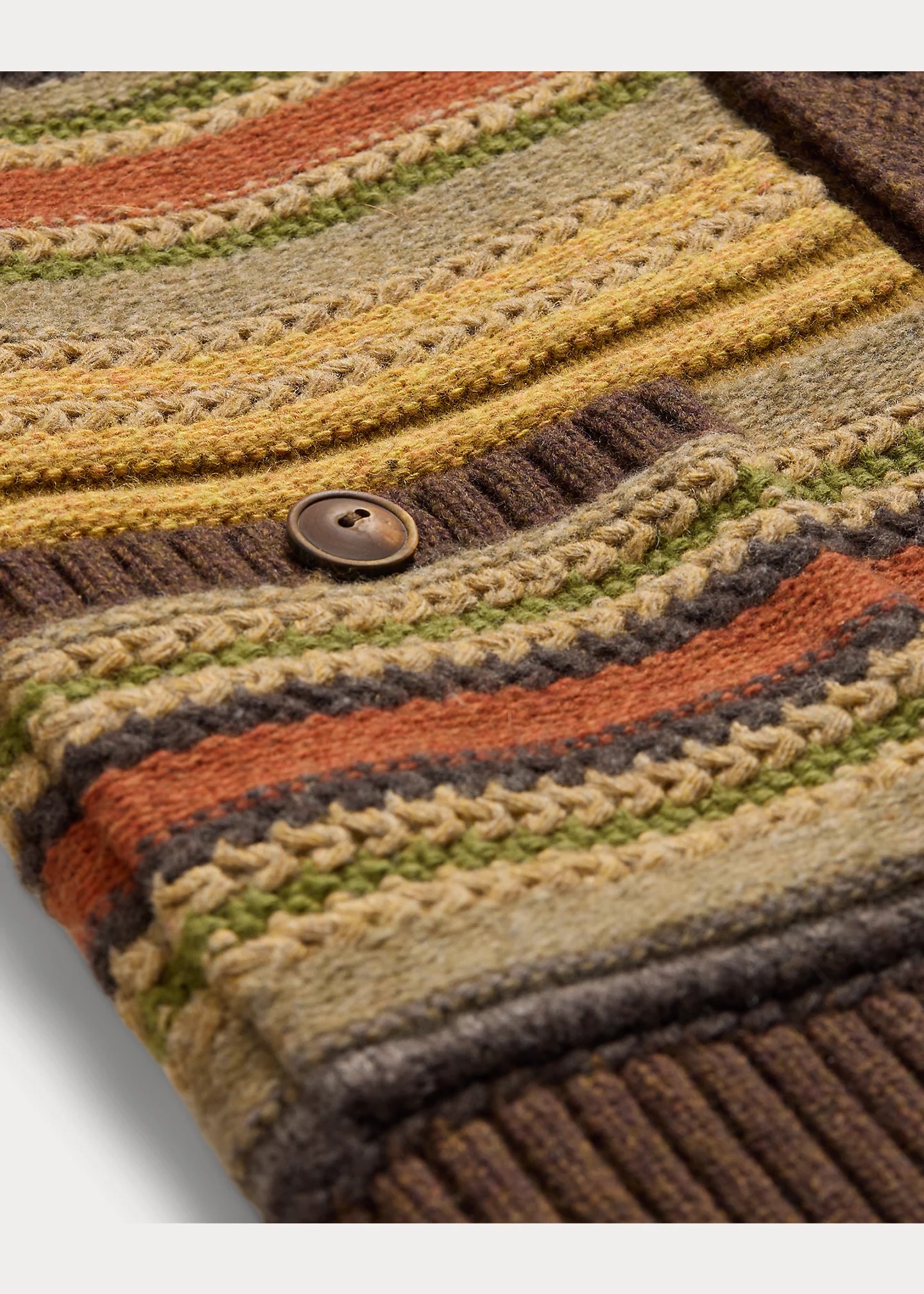 Striped Wool Shawl-Collar Cardigan - 5