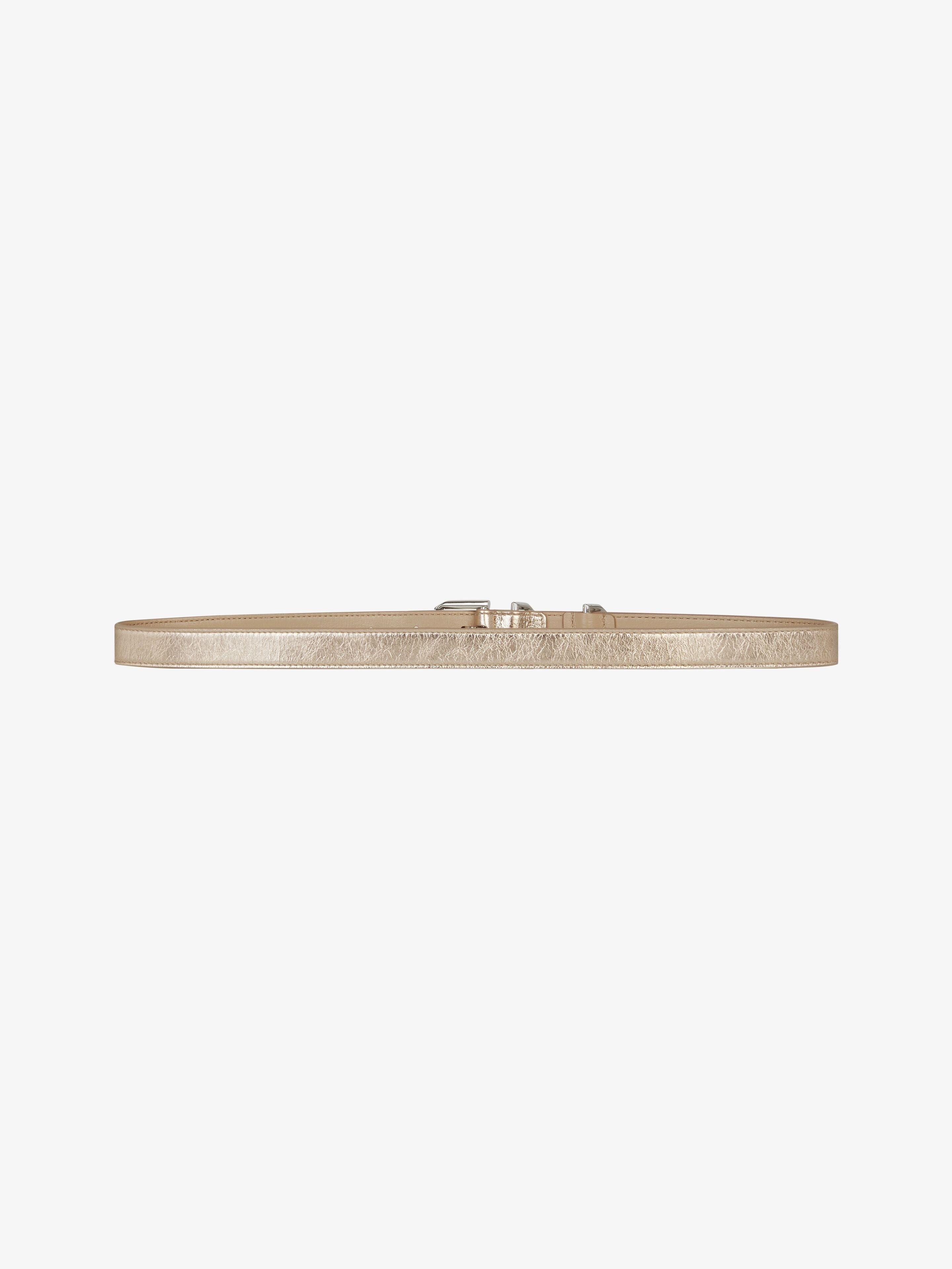 VOYOU BELT IN LAMINATED LEATHER - 3