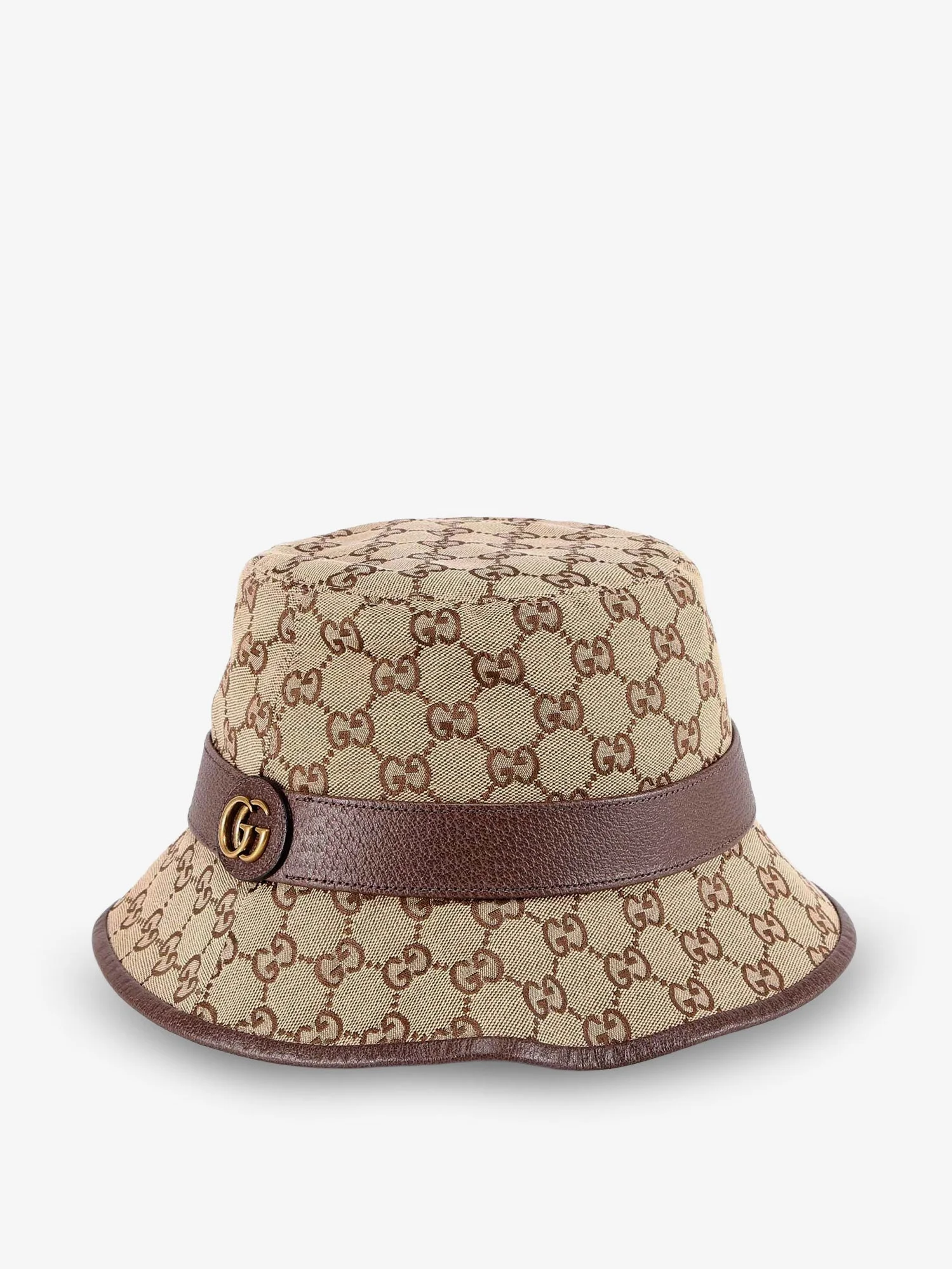 Gucci Men Gg Fabric Fedora Hat - 1