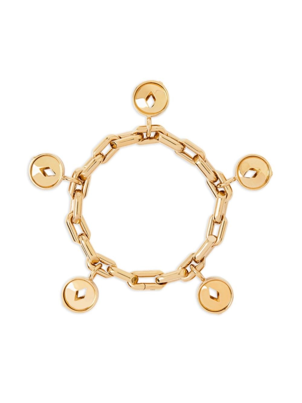 Hollow-medallion gold-plated bracelet - 1