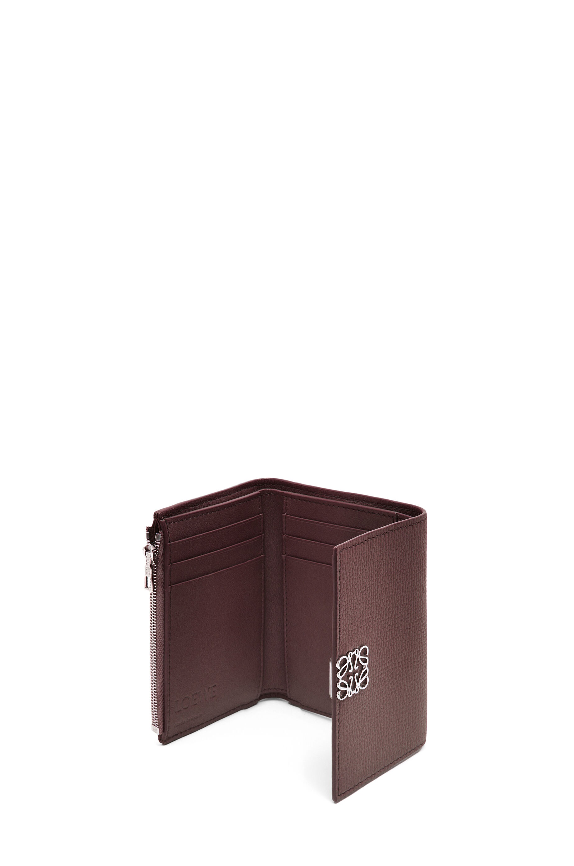 Anagram small vertical wallet in pebble grain calfskin - 3